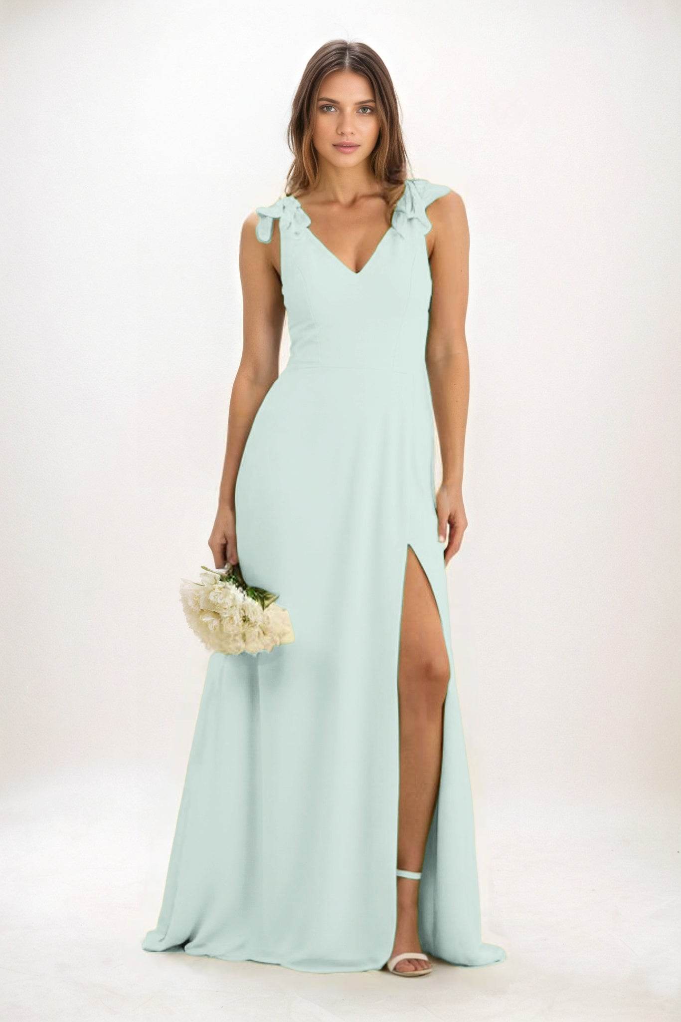 A-Line Maxi Chiffon Bridesmaid Dress CB0828