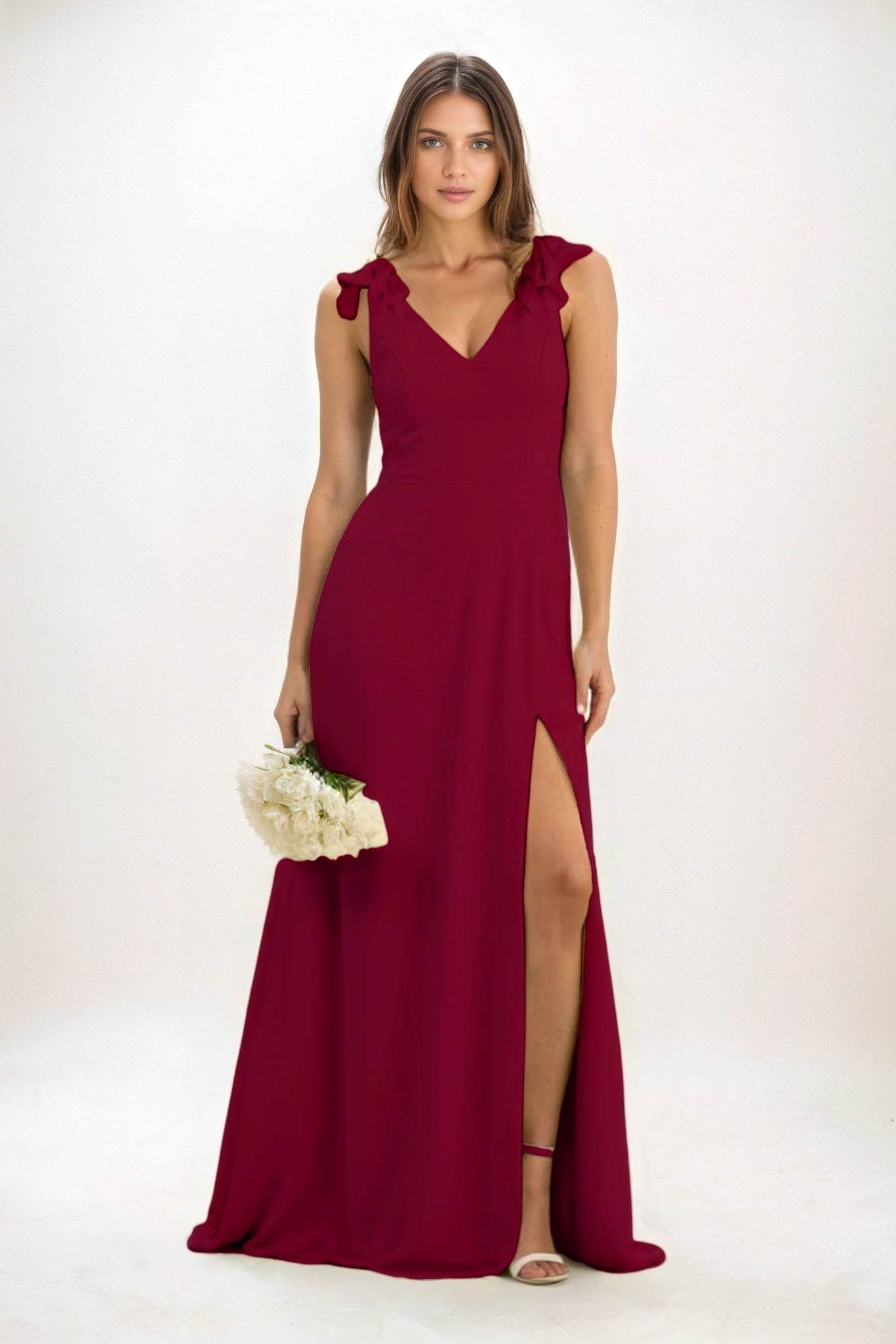 A-Line Maxi Chiffon Bridesmaid Dress CB0828