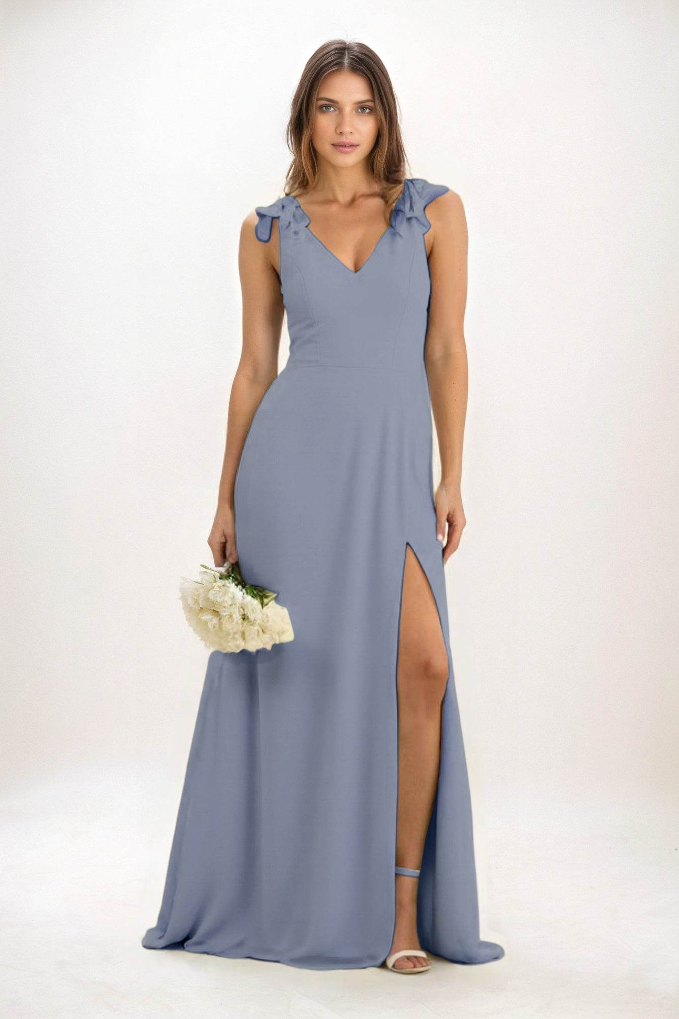 A-Line Maxi Chiffon Bridesmaid Dress CB0828