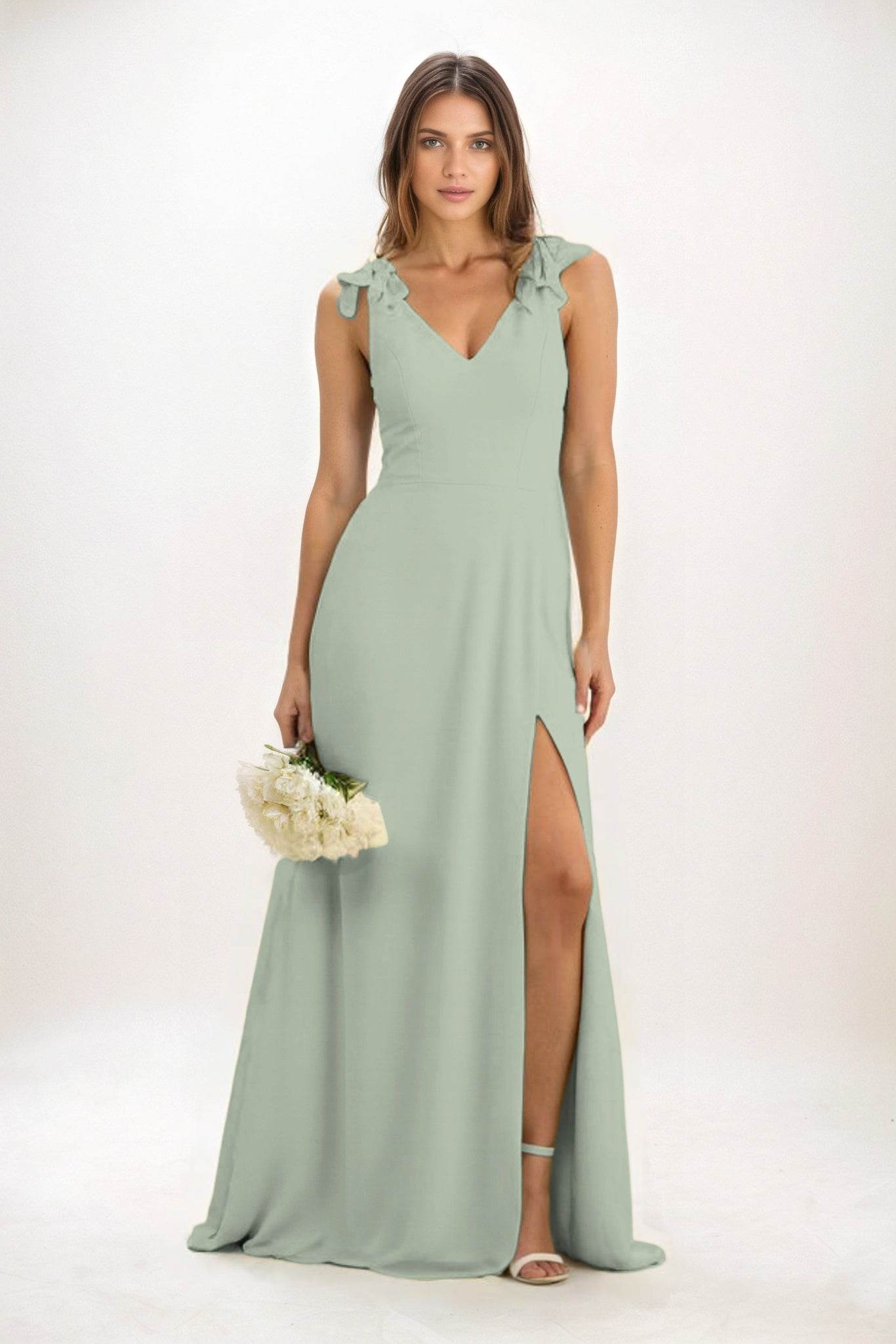 A-Line Maxi Chiffon Bridesmaid Dress CB0828
