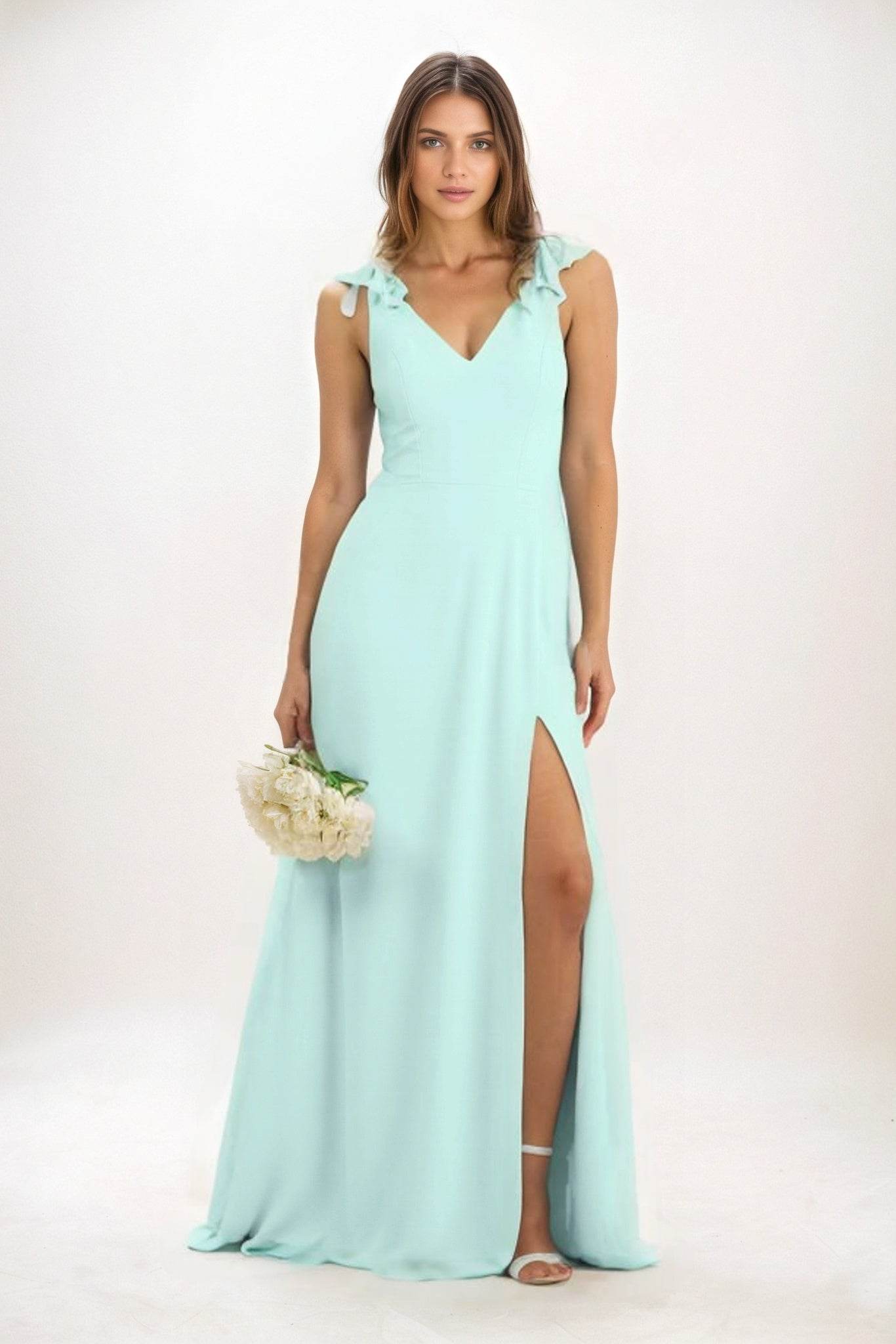 A-Line Maxi Chiffon Bridesmaid Dress CB0828