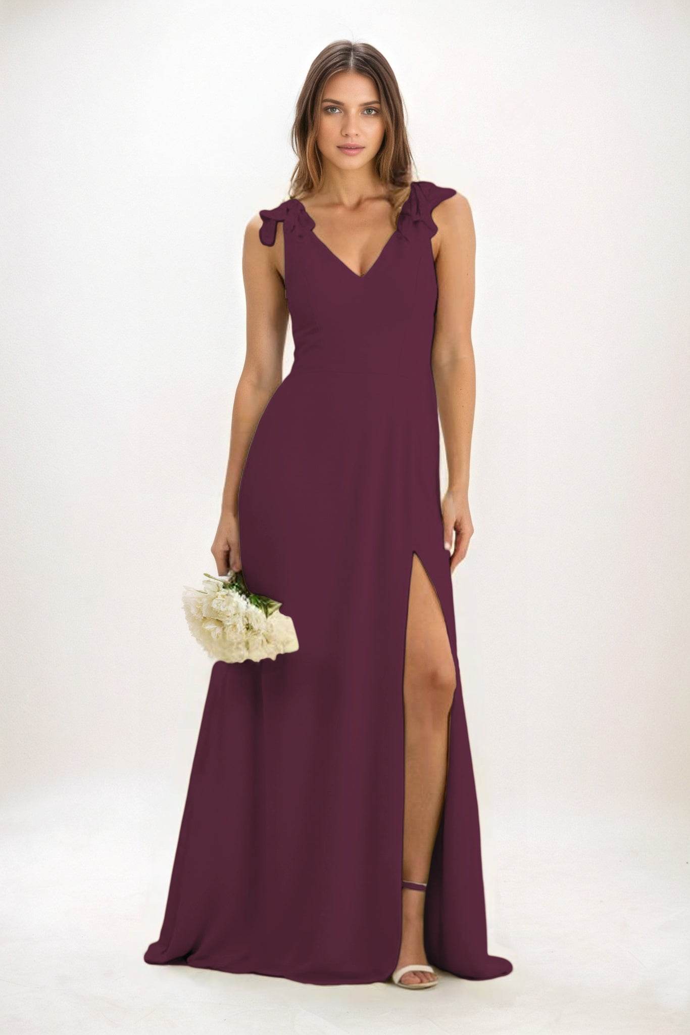 A-Line Maxi Chiffon Bridesmaid Dress CB0828
