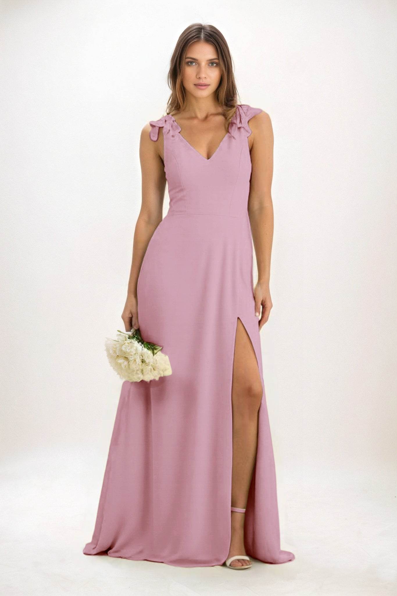 A-Line Maxi Chiffon Bridesmaid Dress CB0828