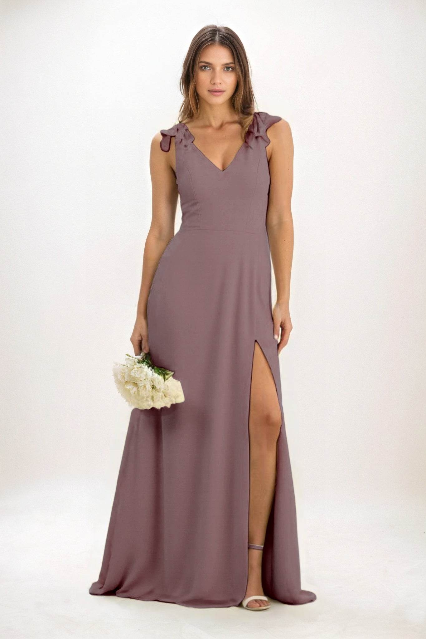 A-Line Maxi Chiffon Bridesmaid Dress CB0828