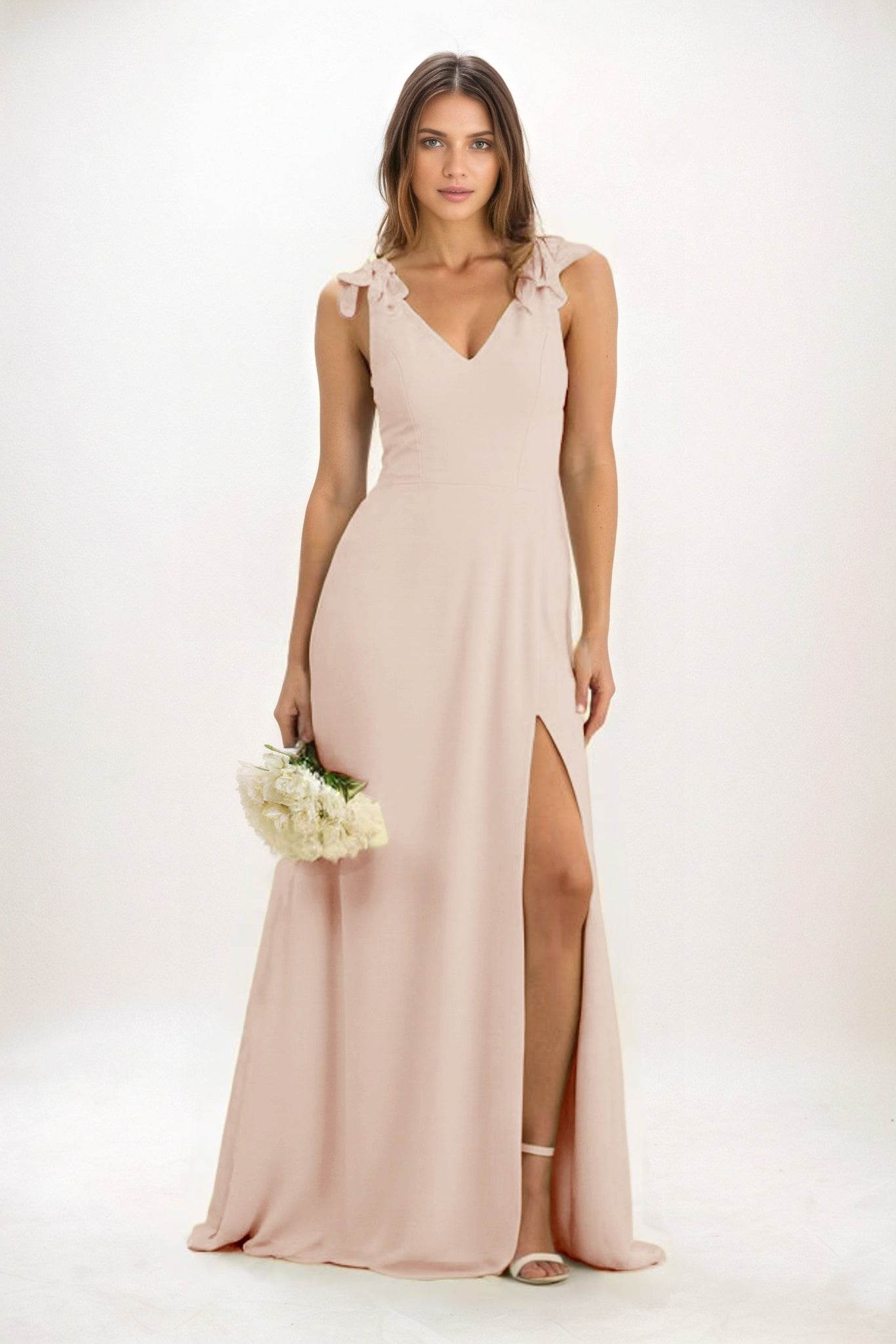 A-Line Maxi Chiffon Bridesmaid Dress CB0828