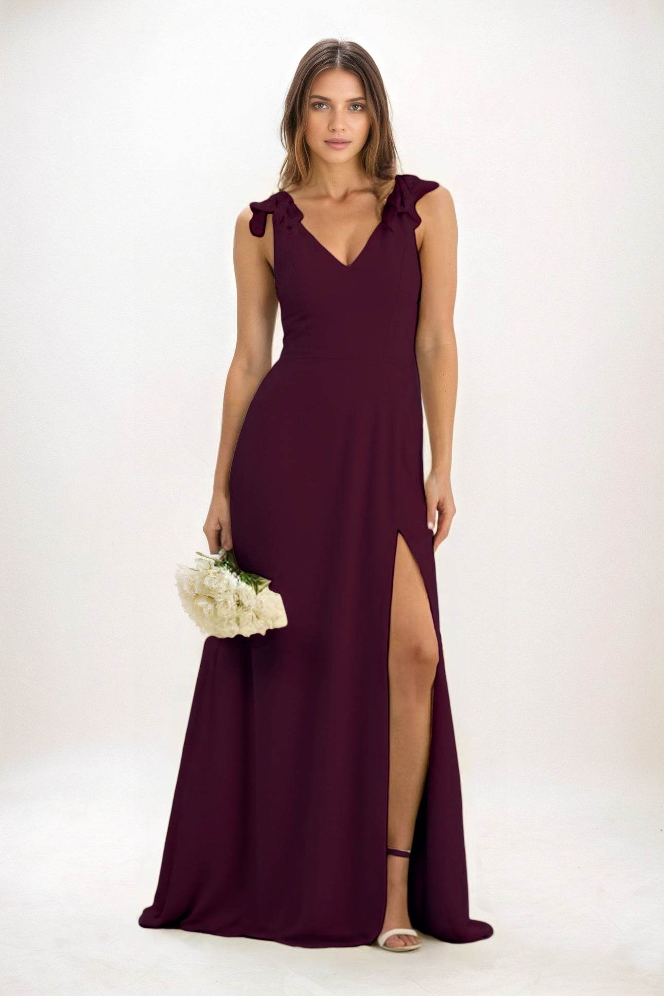 A-Line Maxi Chiffon Bridesmaid Dress CB0828