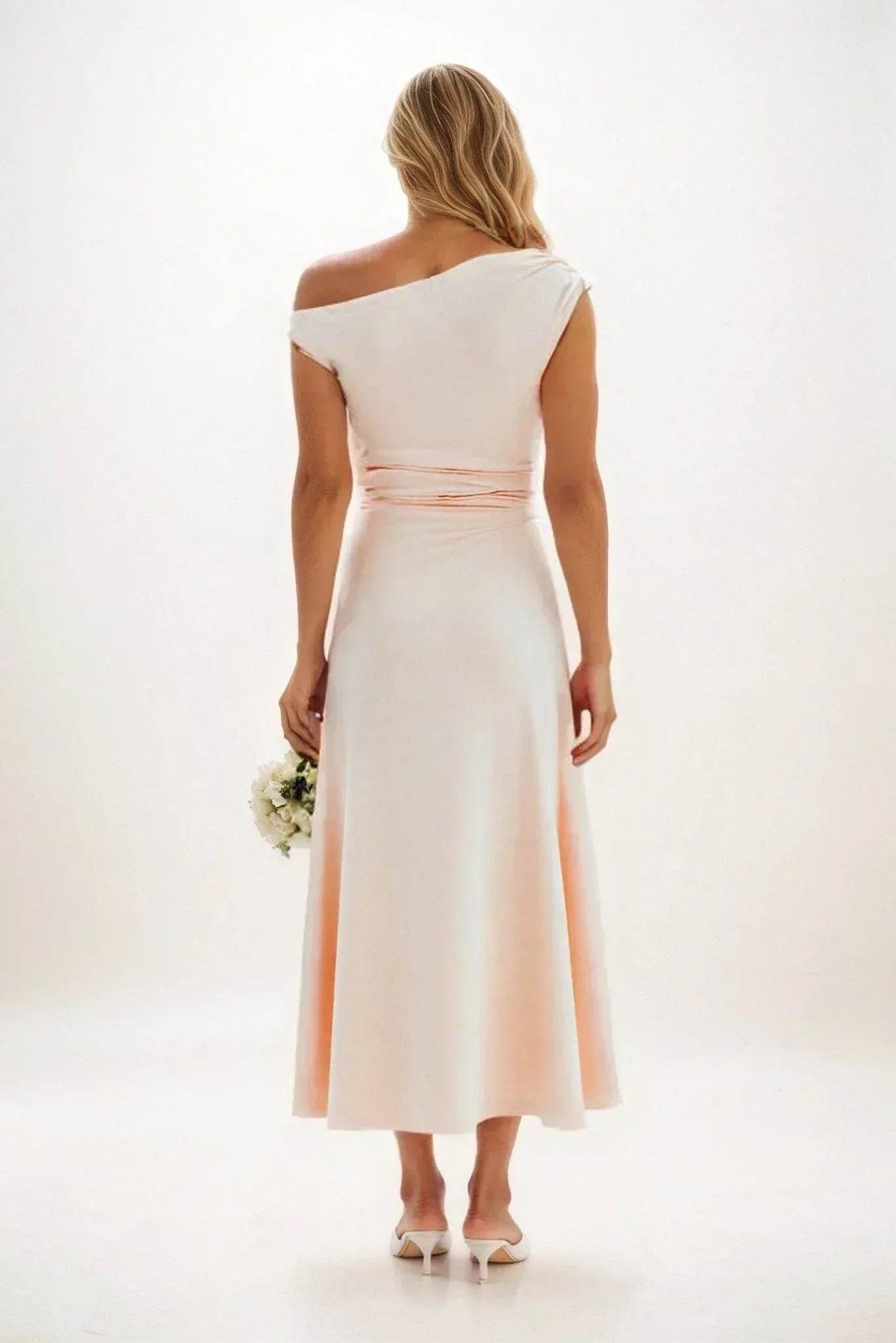 A-Line Midi Luxe Satin Dress CB0830CS