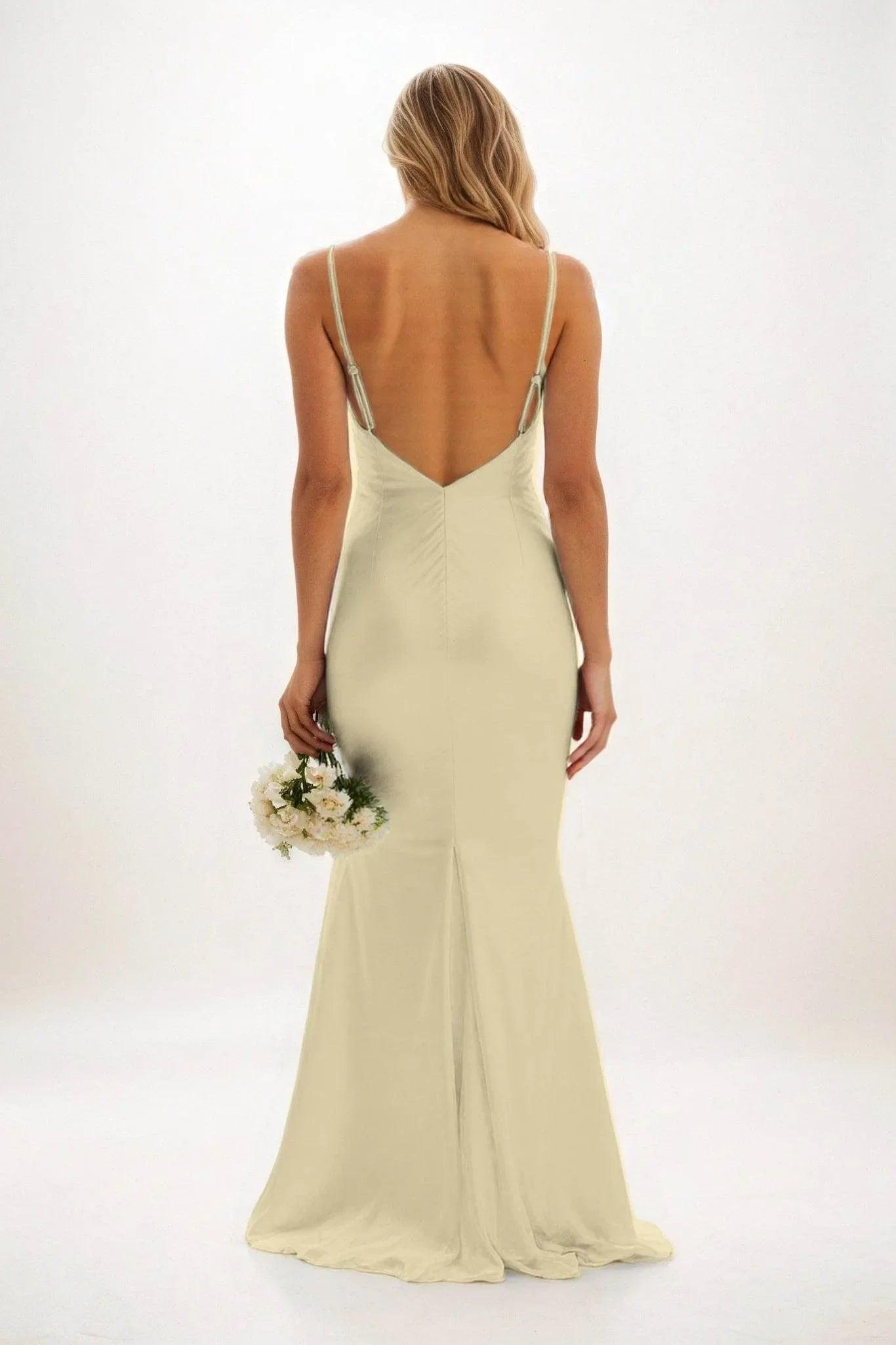 Sheath-Column Maxi Luxe Satin Dress CB0839CS