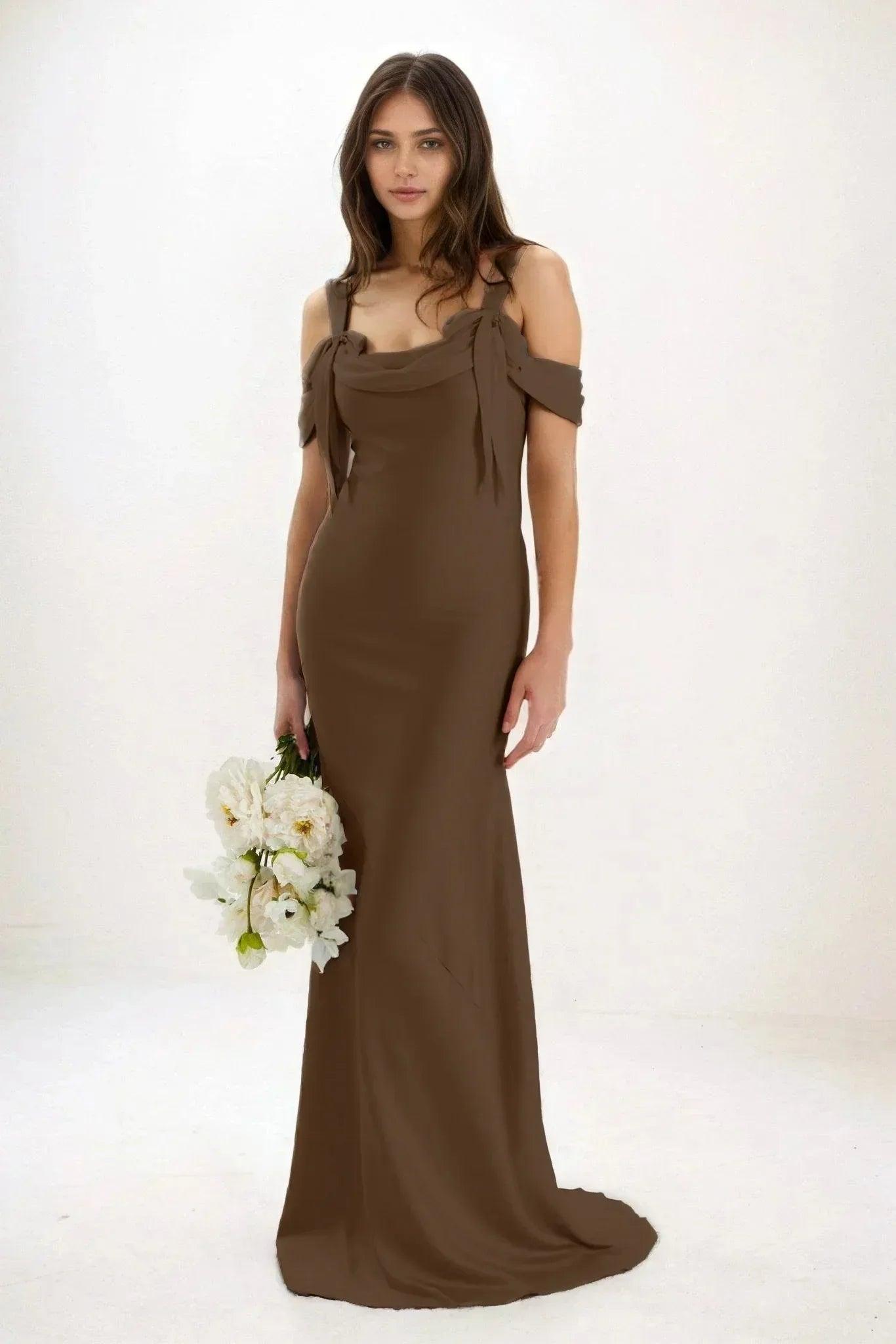 Sheath-Column Maxi Luxe Satin Dress CB0841CS