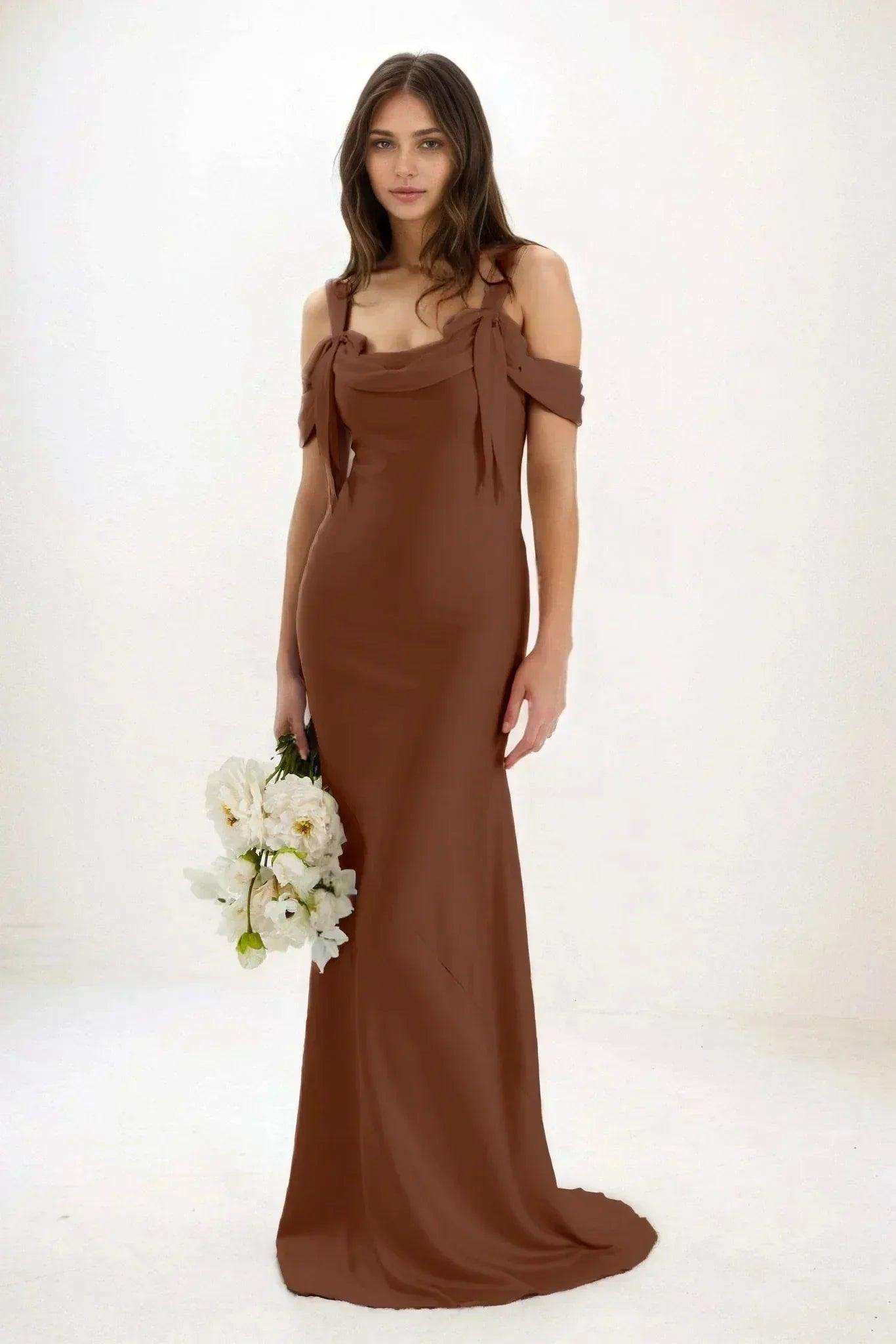 Sheath-Column Maxi Luxe Satin Dress CB0841CS