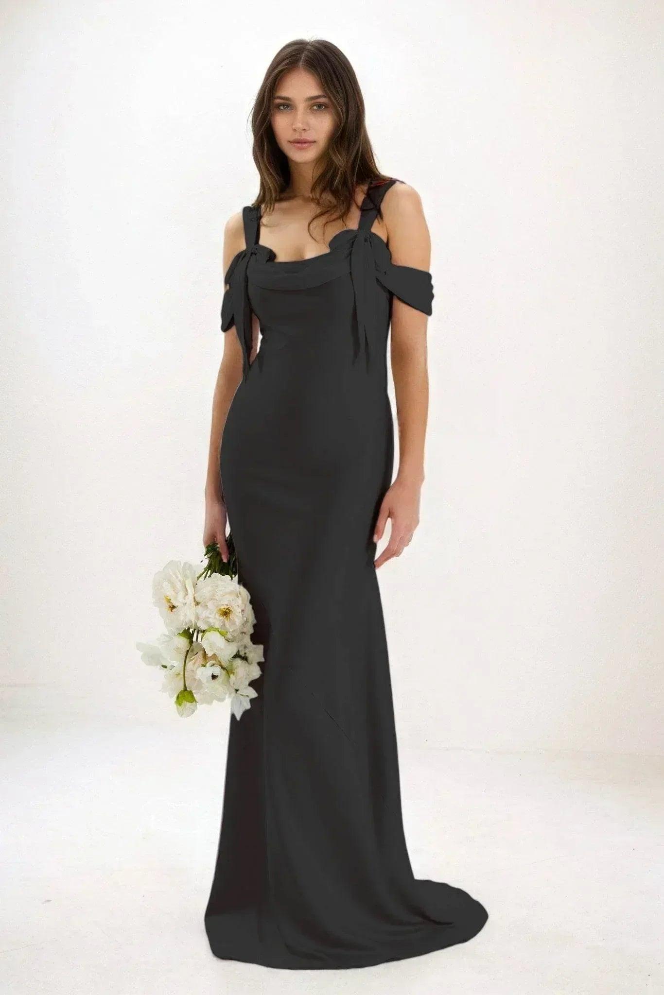 Sheath-Column Maxi Luxe Satin Dress CB0841CS