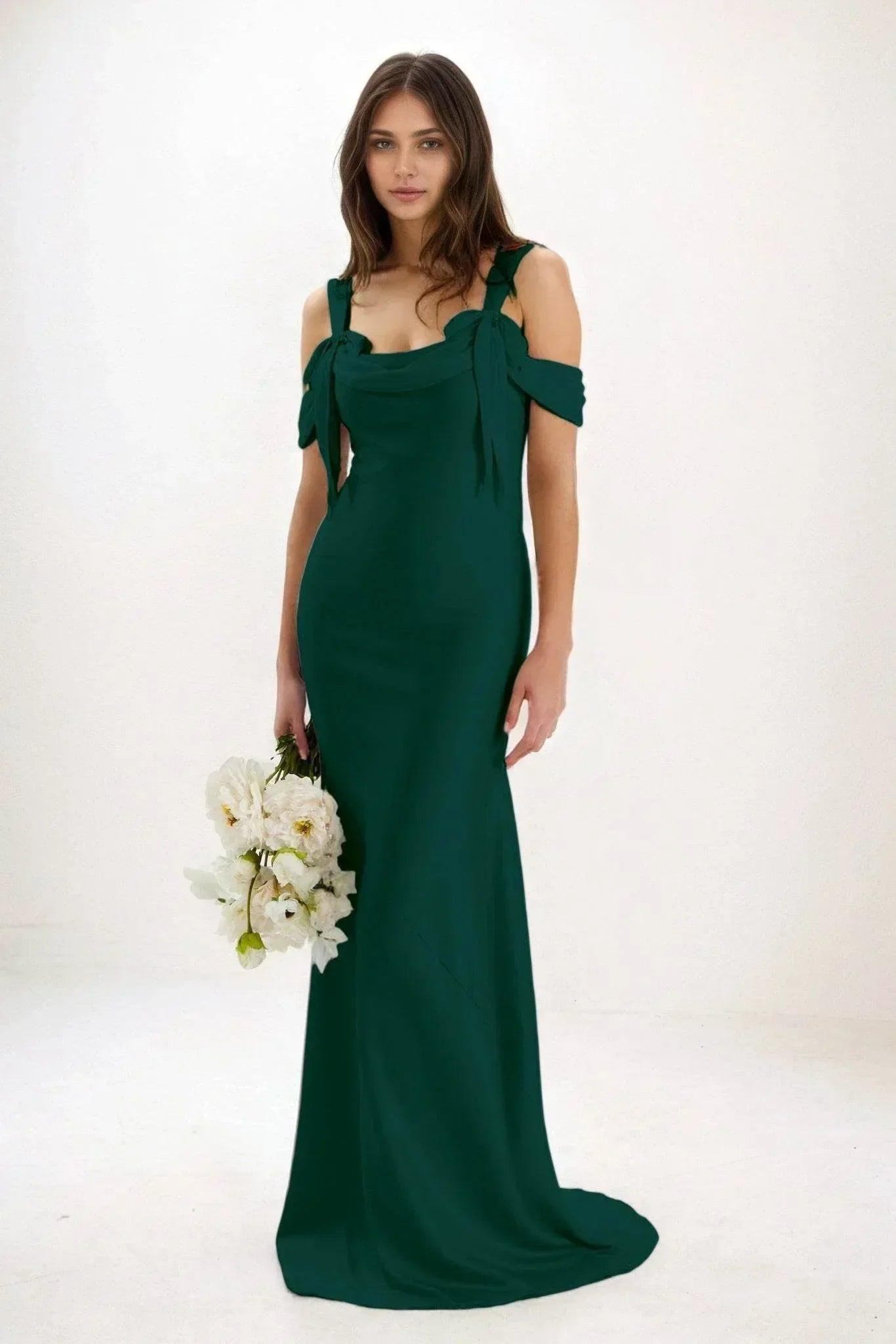 Sheath-Column Maxi Luxe Satin Dress CB0841CS