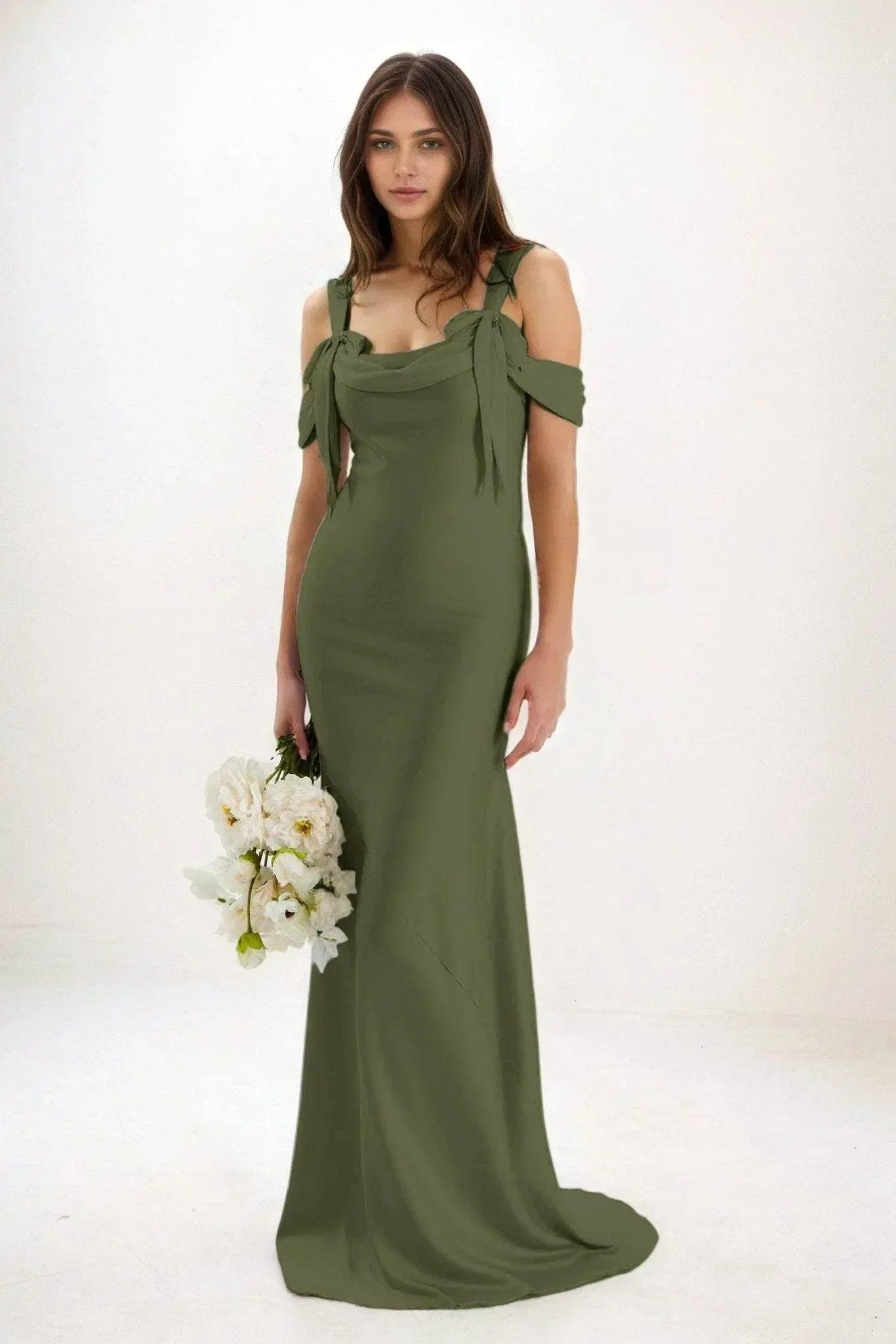 Sheath-Column Maxi Luxe Satin Dress CB0841CS