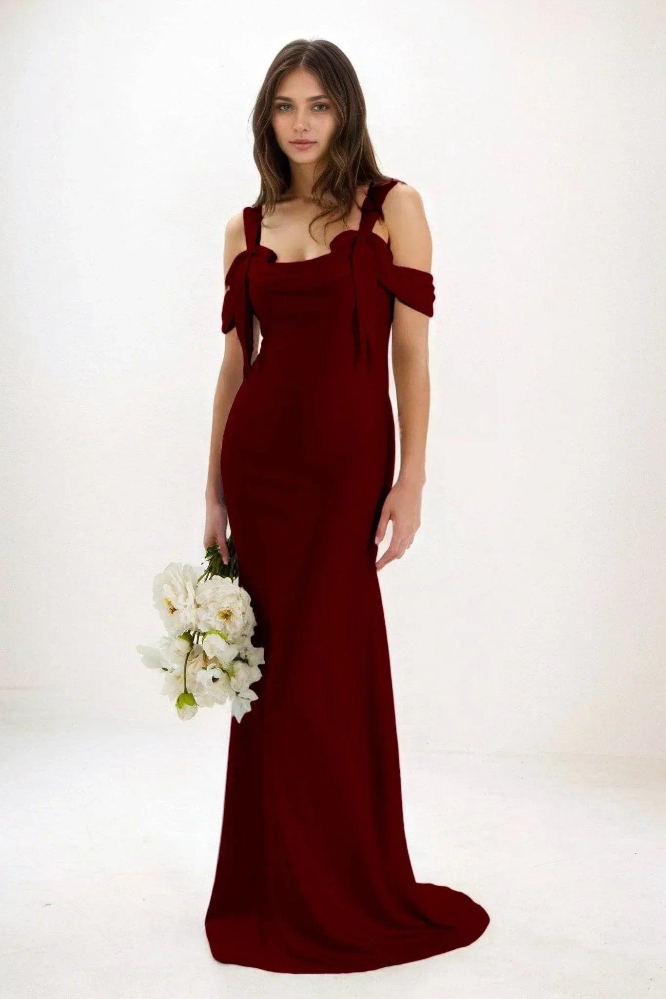 Sheath-Column Maxi Luxe Satin Dress CB0841CS
