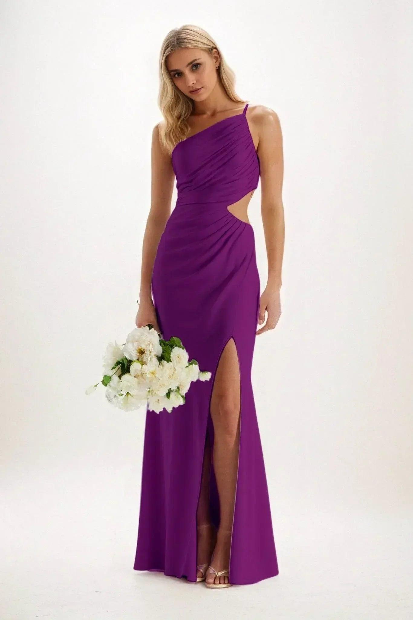 Sheath-Column Maxi Luxe Satin Dress CB0842CS