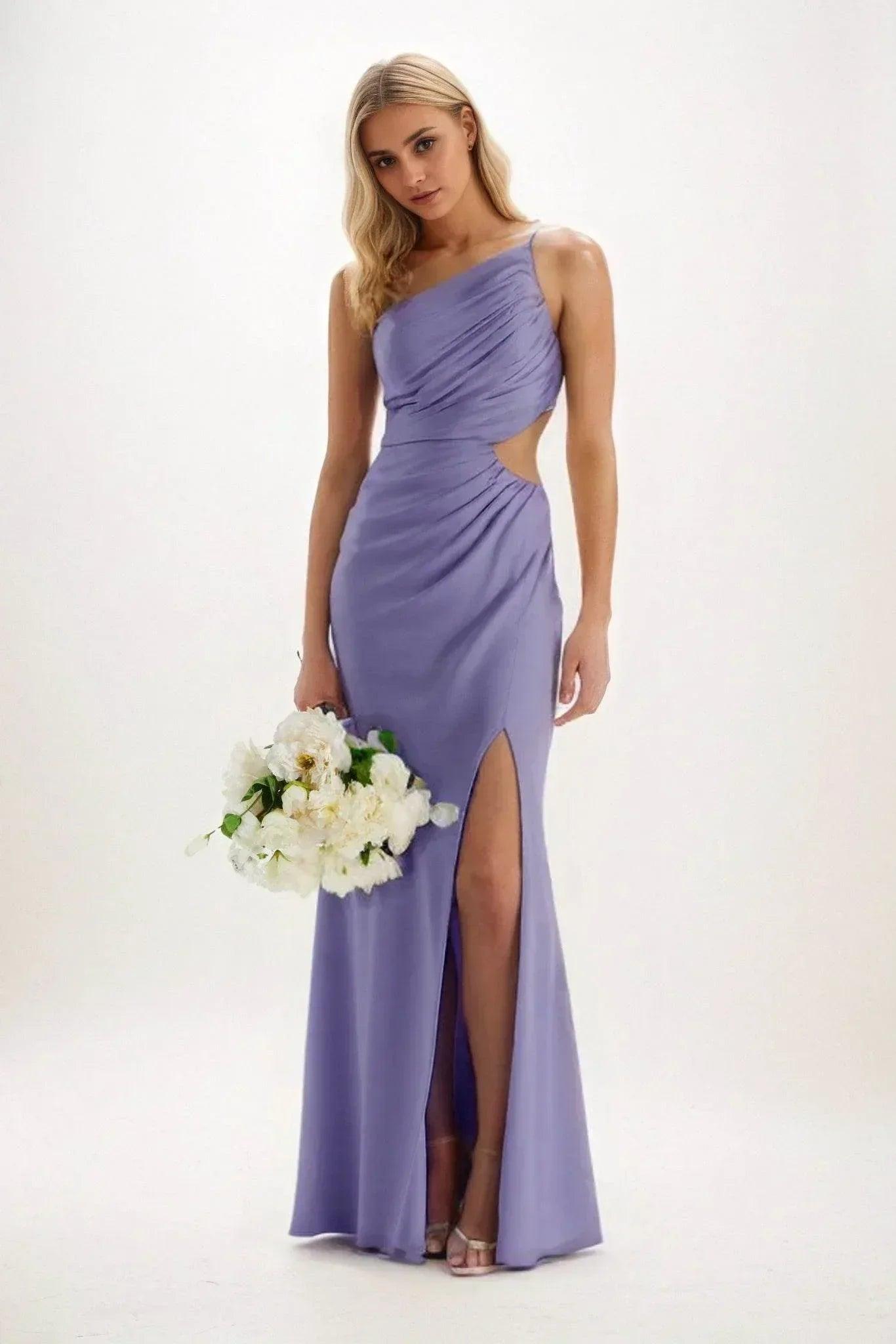 Sheath-Column Maxi Luxe Satin Dress CB0842CS
