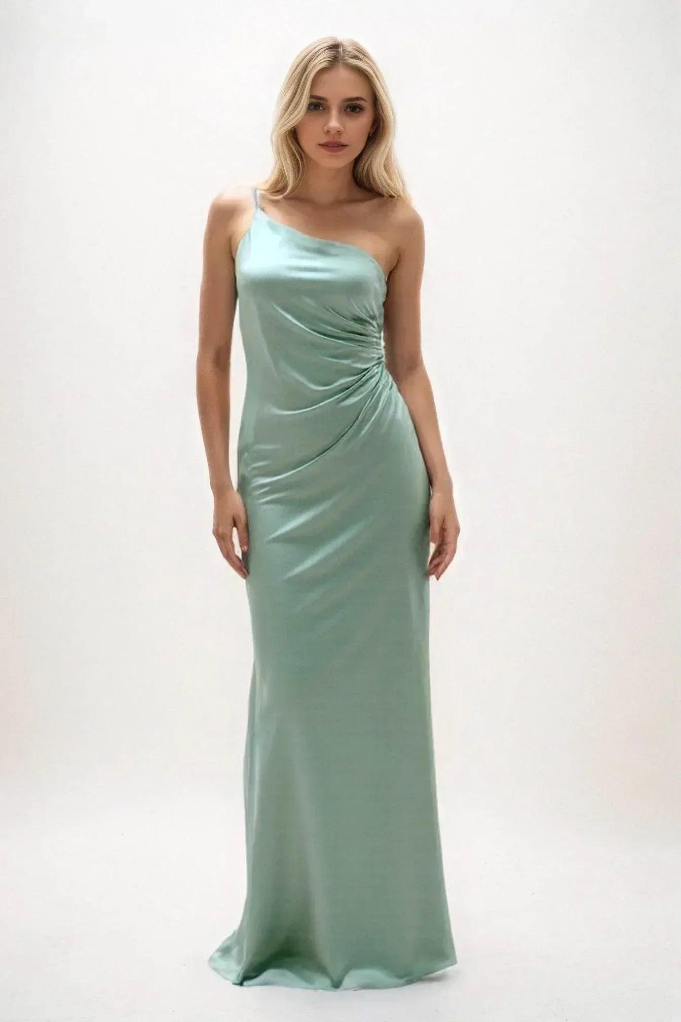 Sheath-Column Maxi Luxe Satin Dress CB0843CS