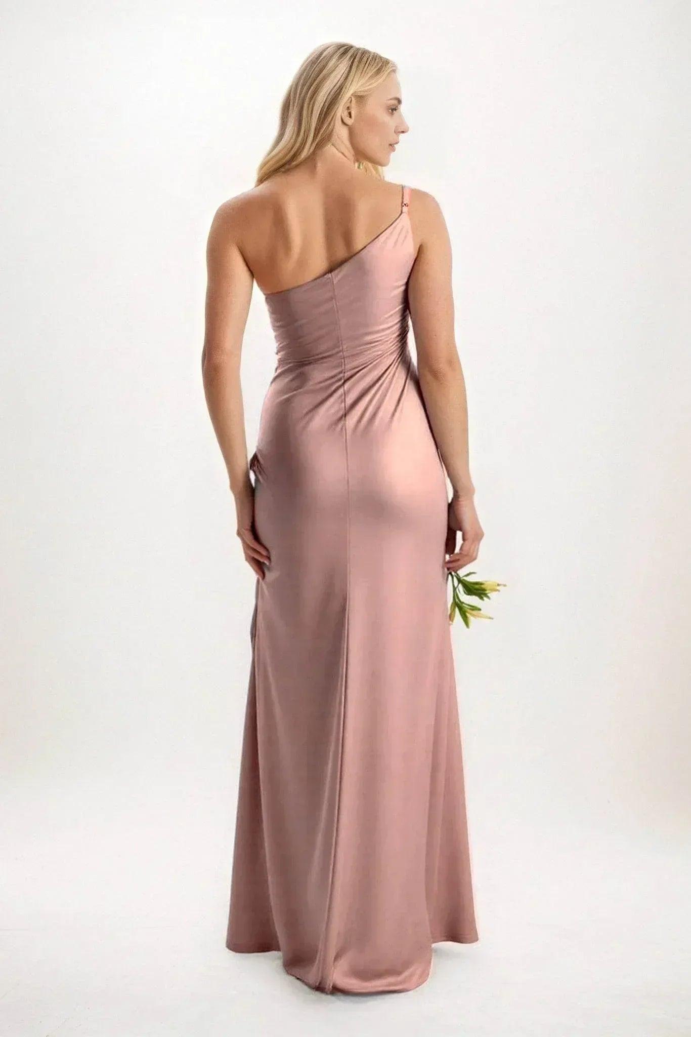 Sheath-Column Maxi Luxe Satin Dress CB0843CS