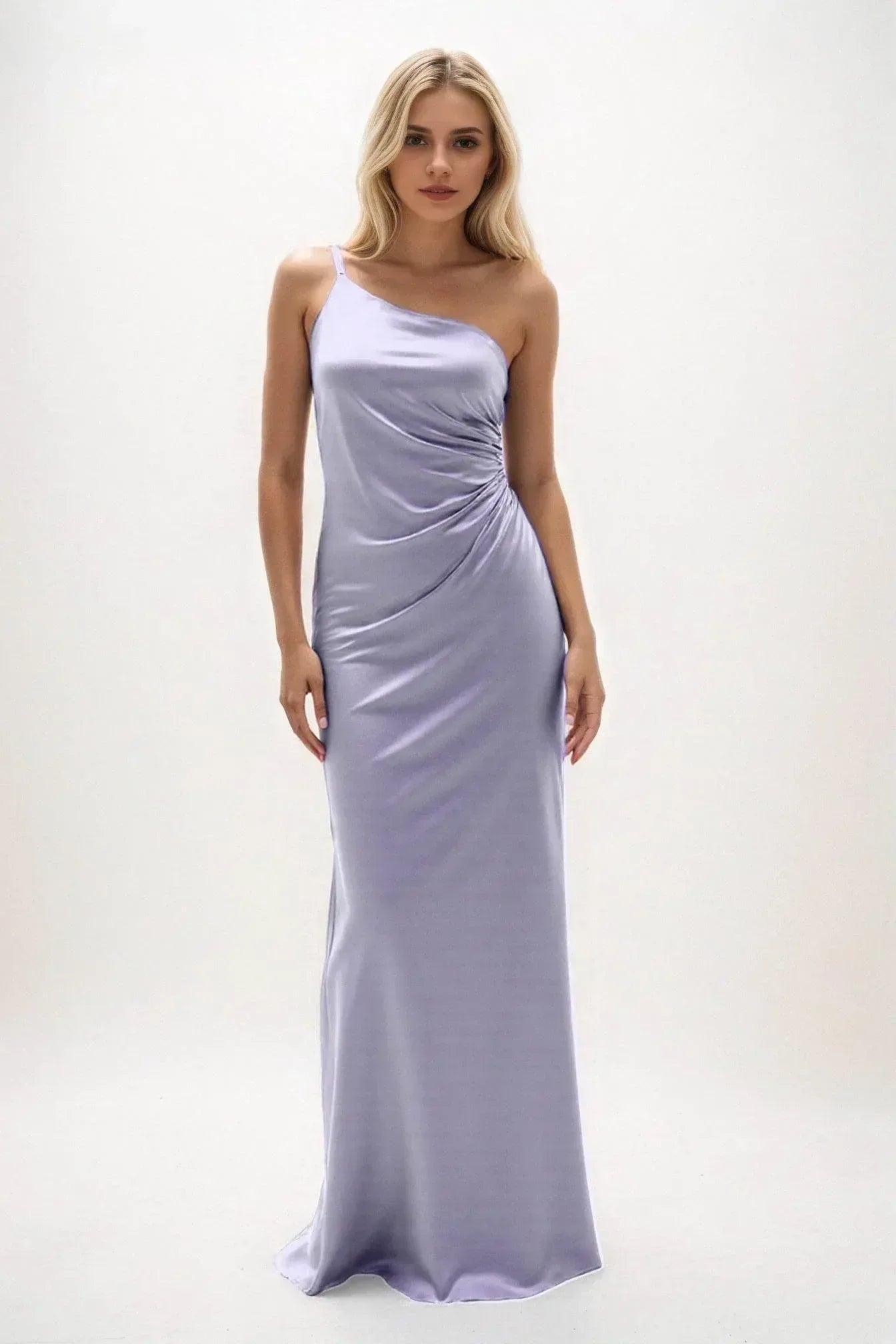 Sheath-Column Maxi Luxe Satin Dress CB0843CS