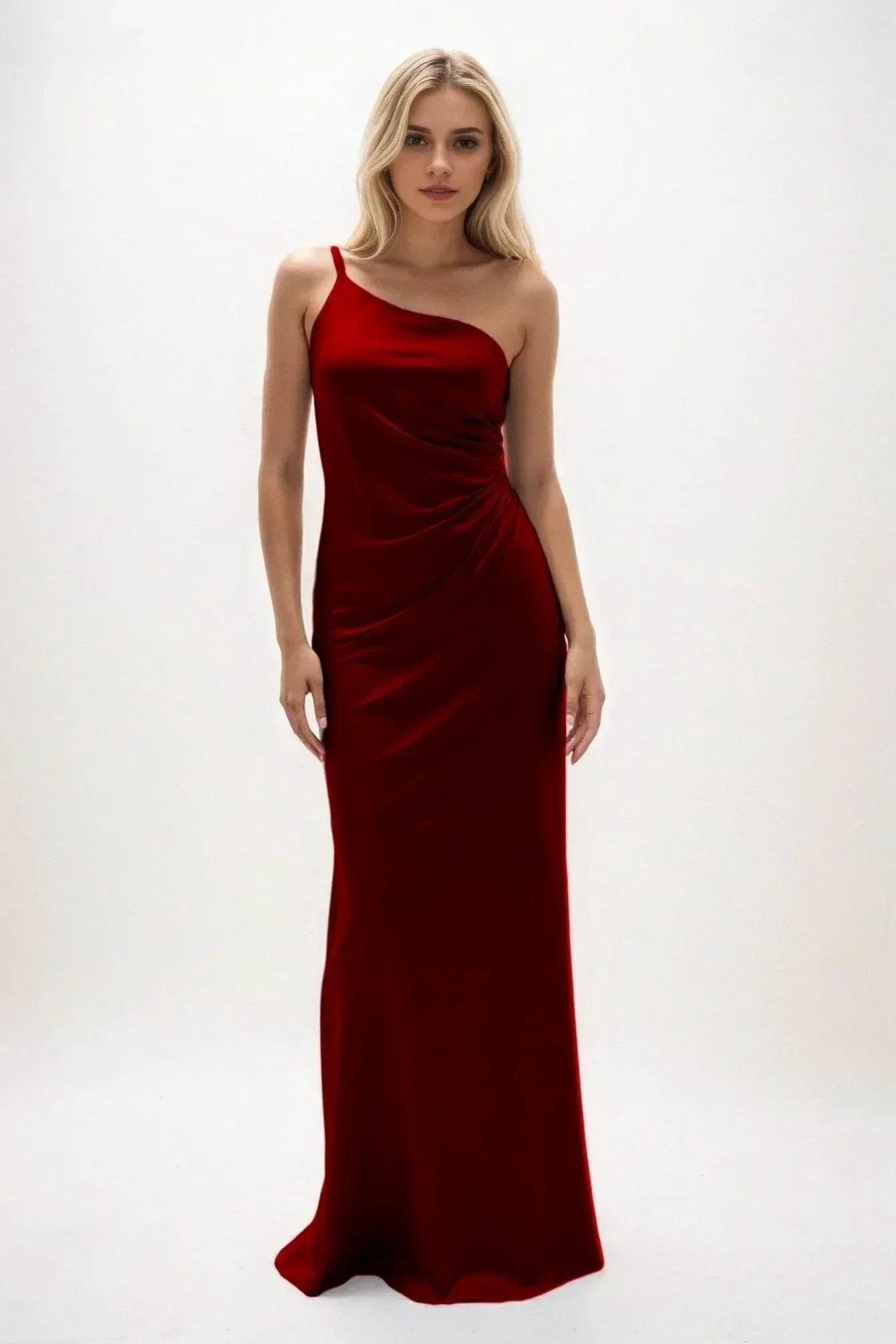 Sheath-Column Maxi Luxe Satin Dress CB0843CS