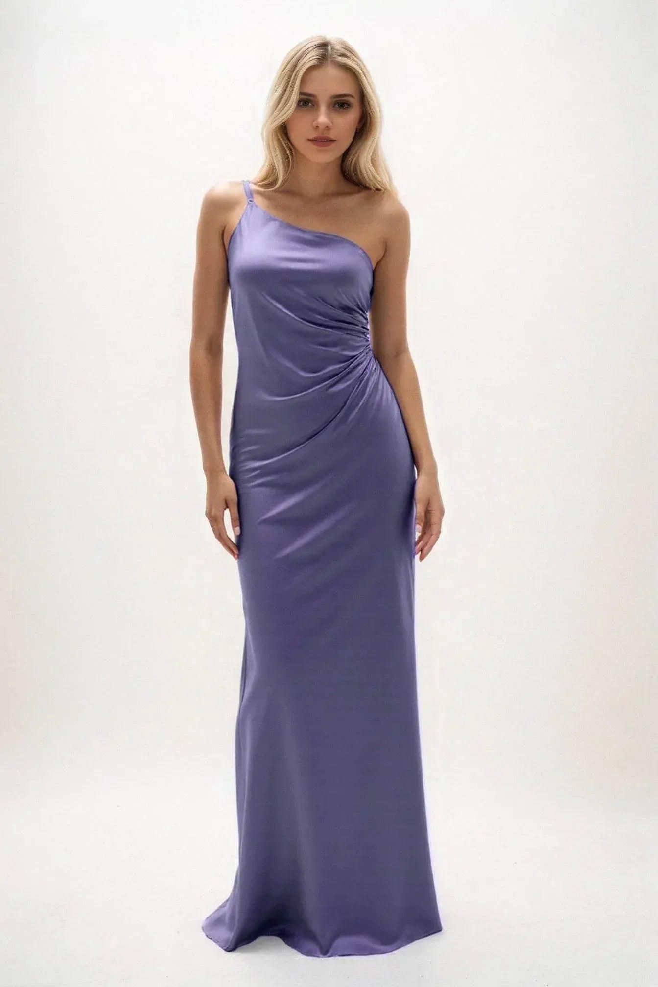 Sheath-Column Maxi Luxe Satin Dress CB0843CS
