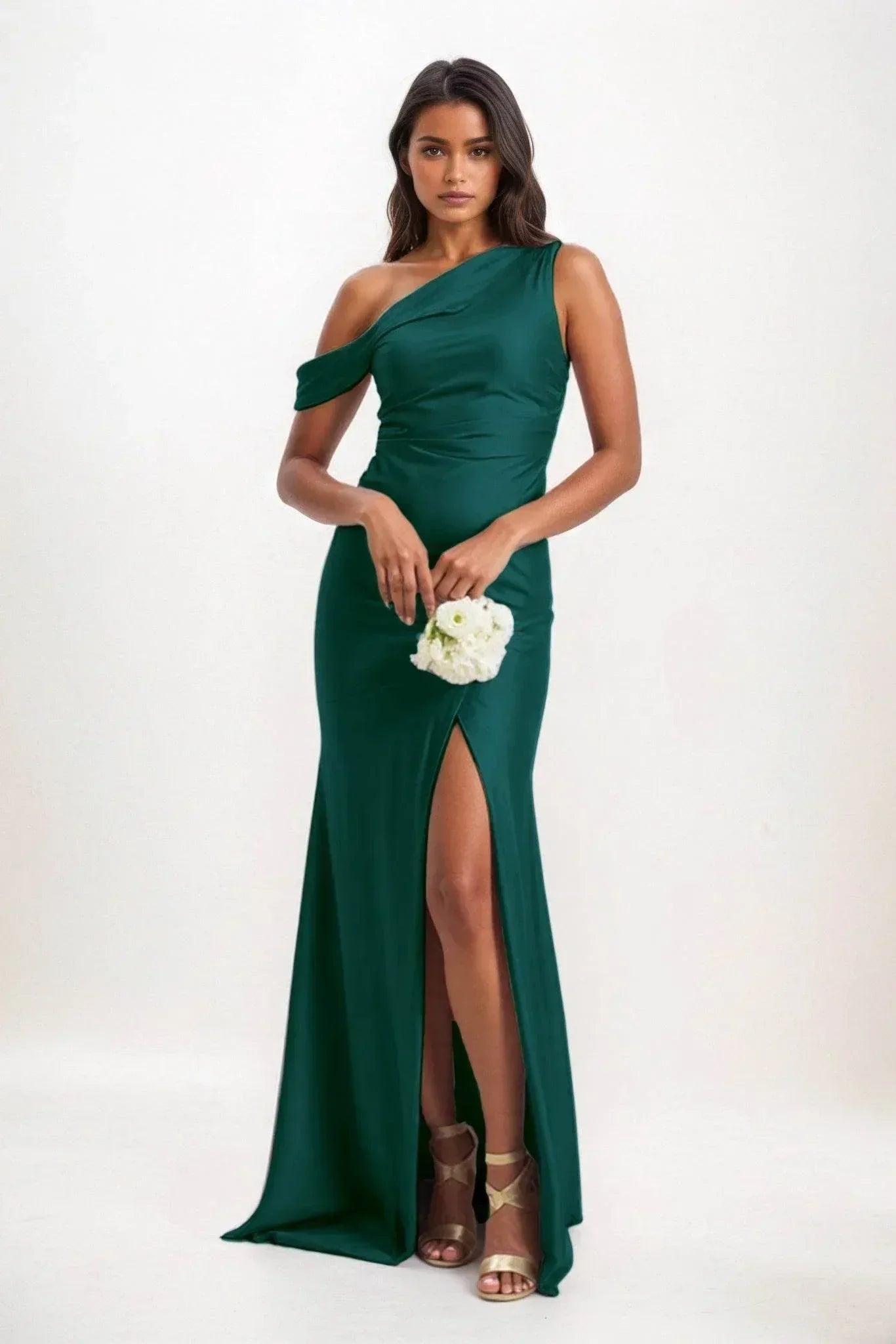 Sheath-Column Maxi Luxe Satin Dress CB0845CS