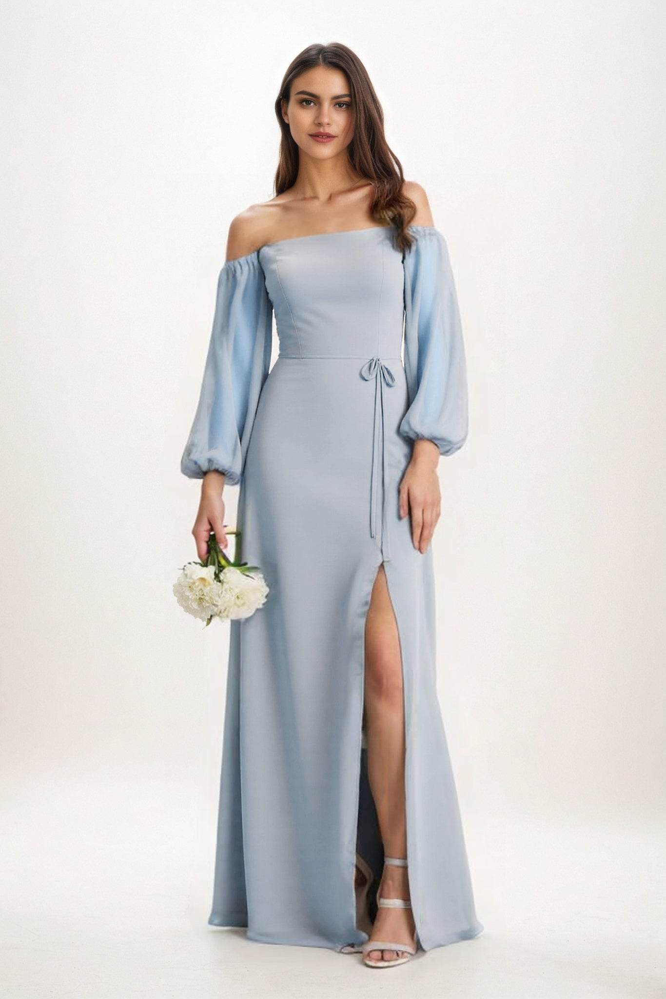 A-Line Maxi Chiffon Bridesmaid Dress CB0847