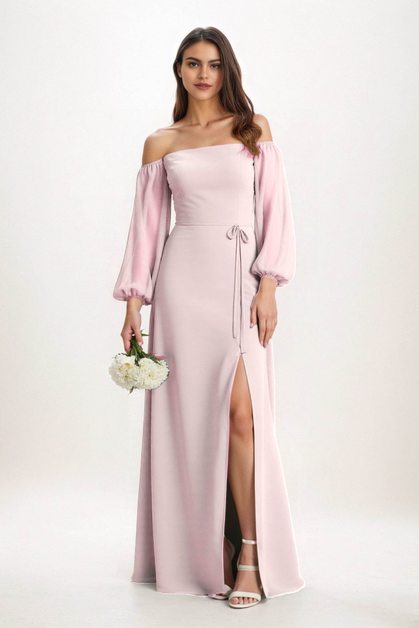 A-Line Maxi Chiffon Bridesmaid Dress CB0847