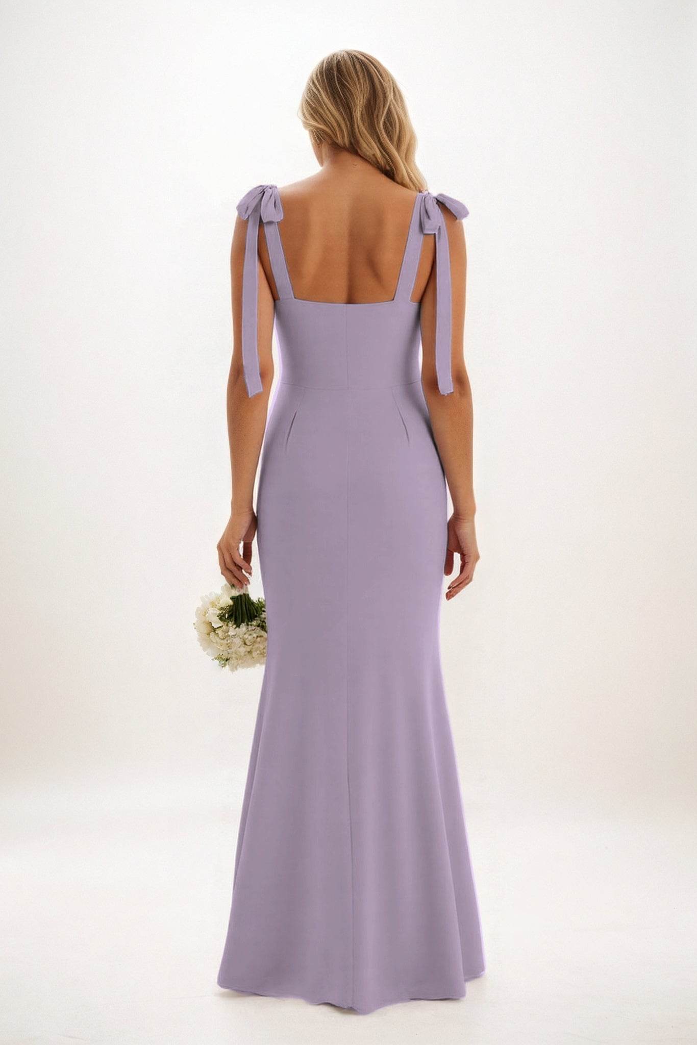 Sheath-Column Maxi Chiffon Bridesmaid Dress CB0849