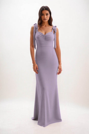 Sheath-Column Maxi Chiffon Bridesmaid Dress CB0849