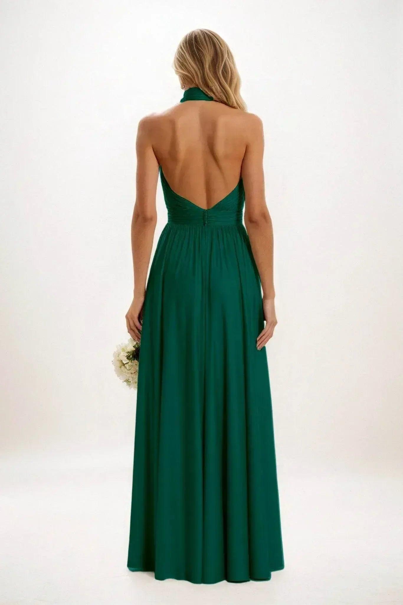 A-Line Maxi Luxe Satin Dress CB0852CS