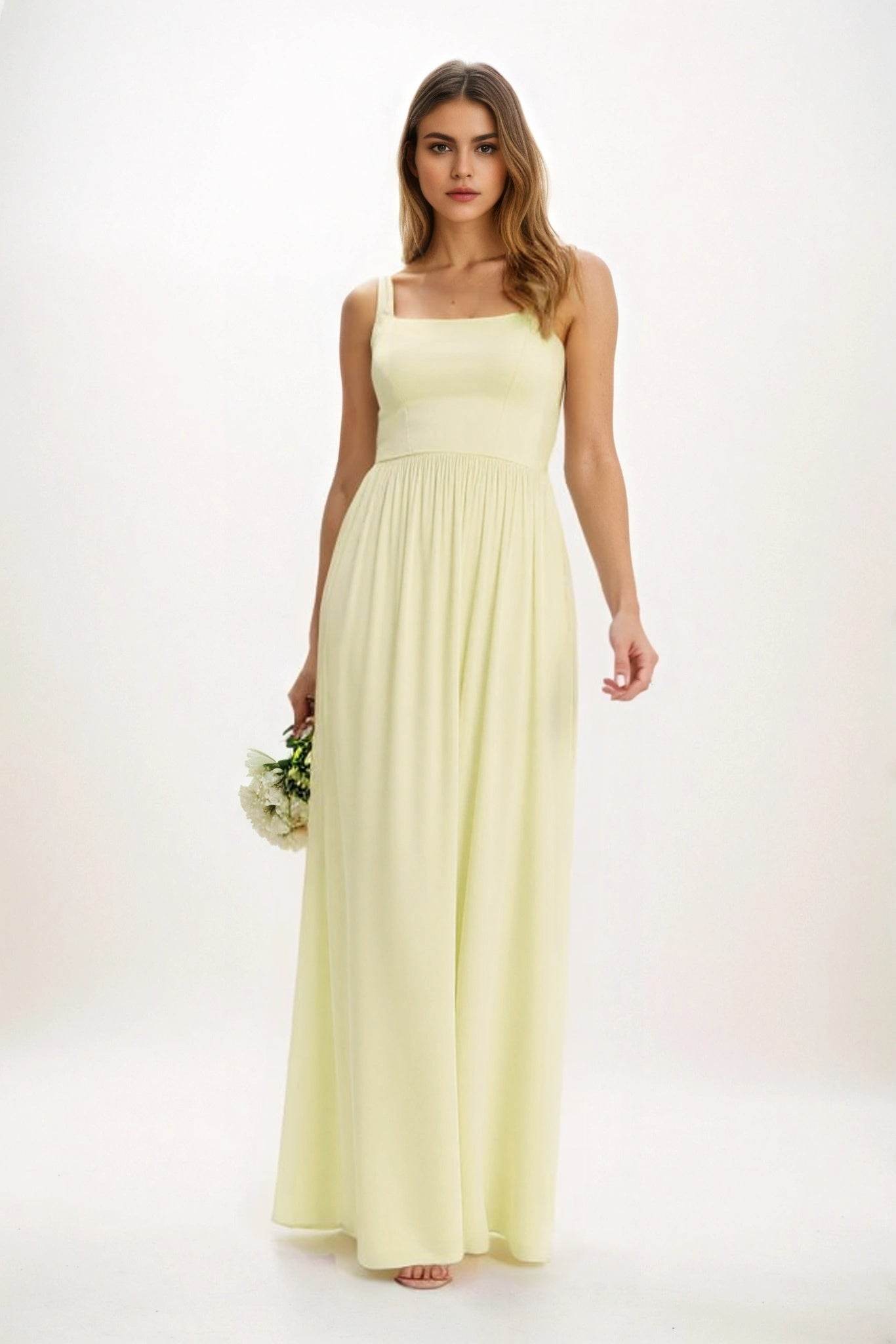 A-Line Maxi Chiffon Bridesmaid Dress CB0854