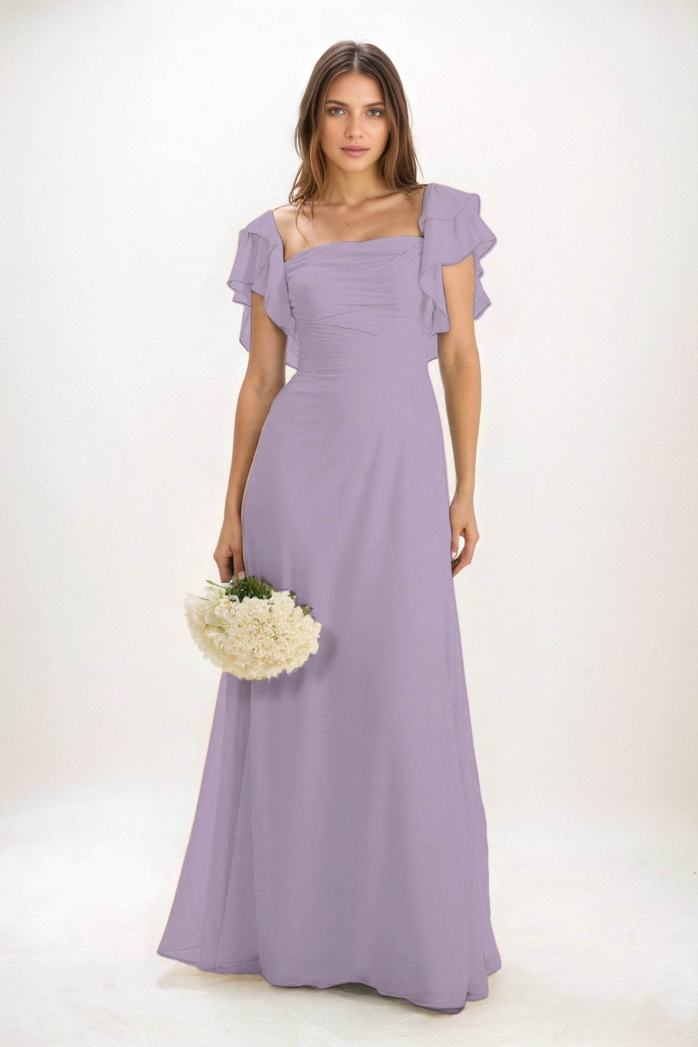 A-Line Maxi Chiffon Bridesmaid Dress CB0856