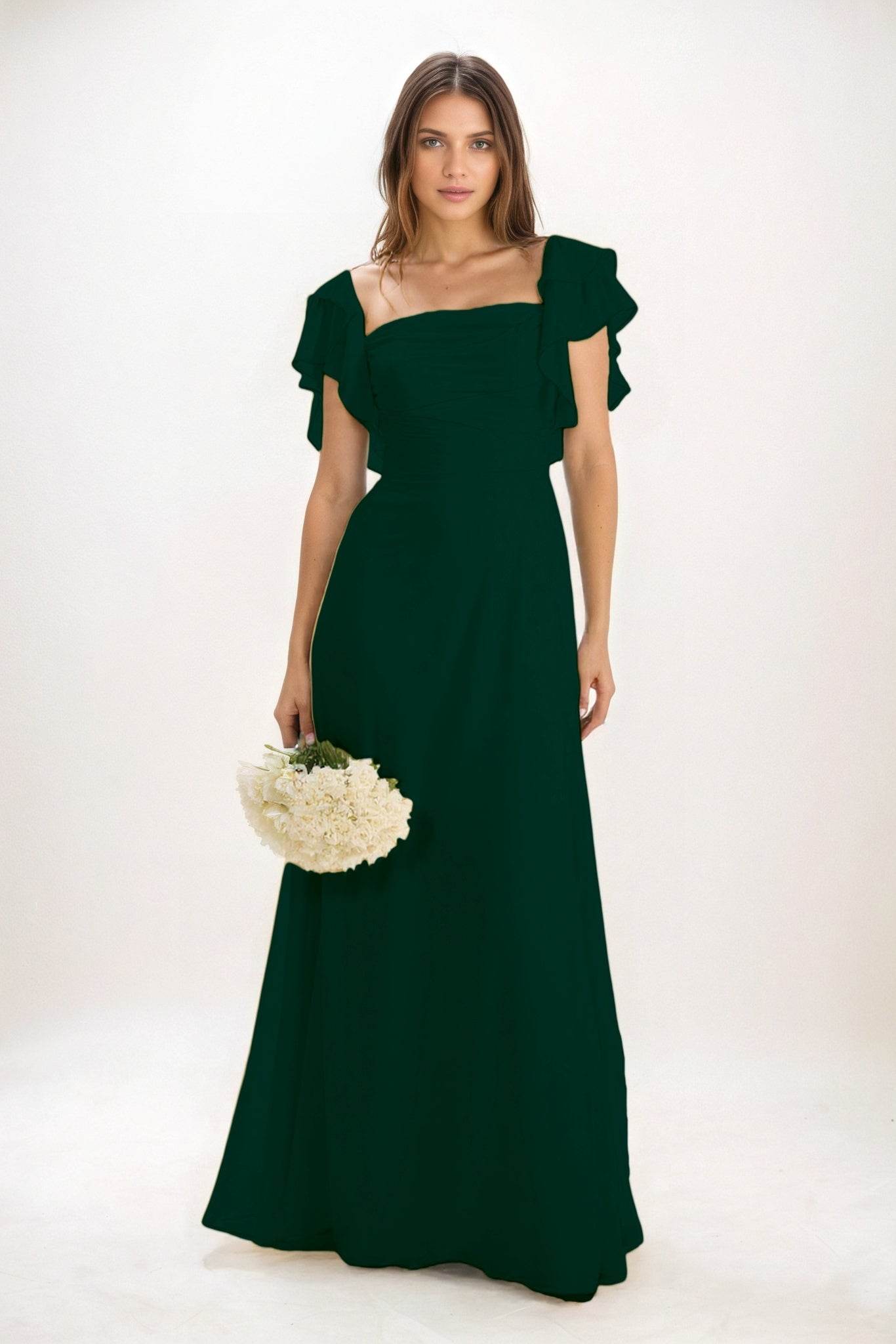 A-Line Maxi Chiffon Bridesmaid Dress CB0856
