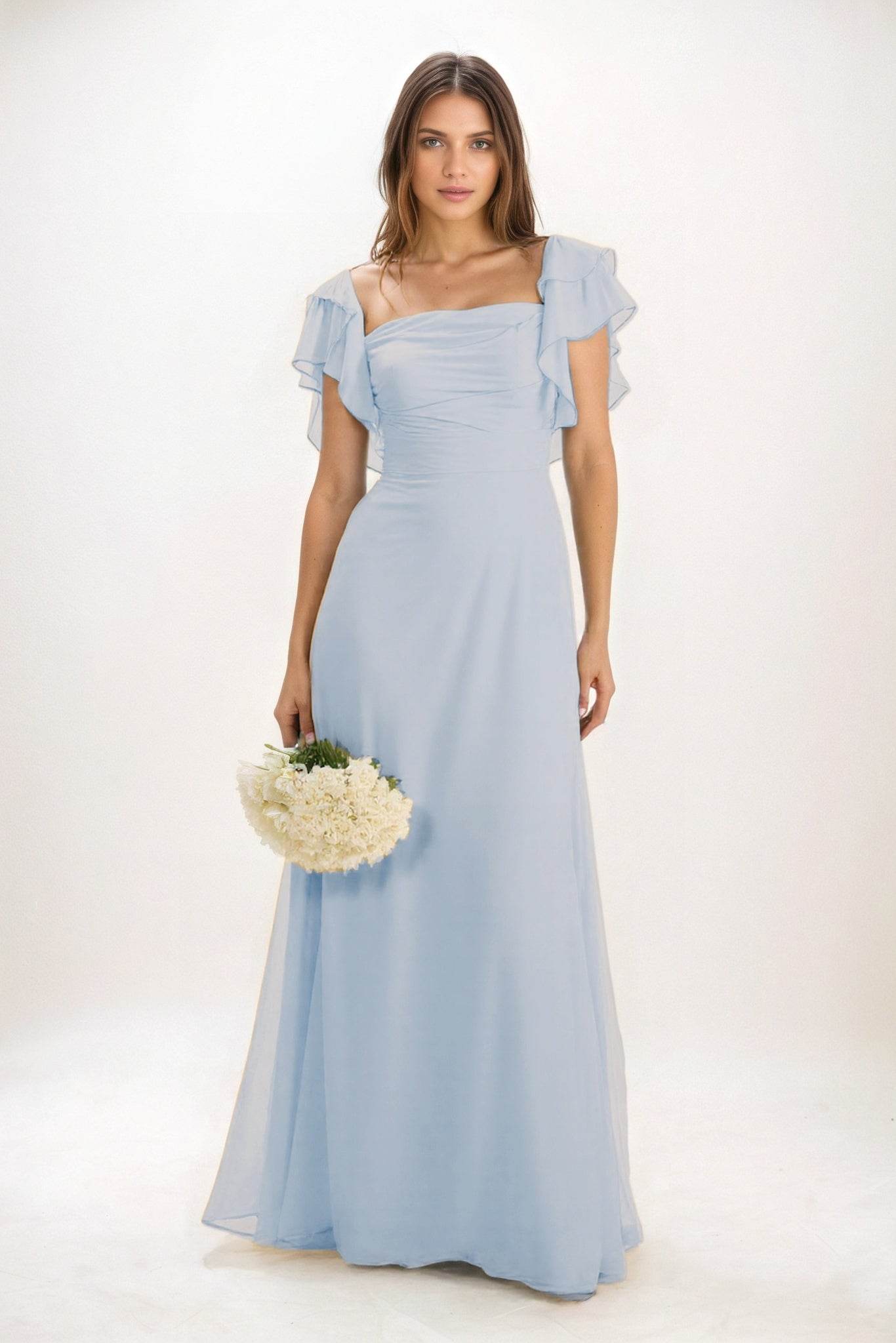 A-Line Maxi Chiffon Bridesmaid Dress CB0856