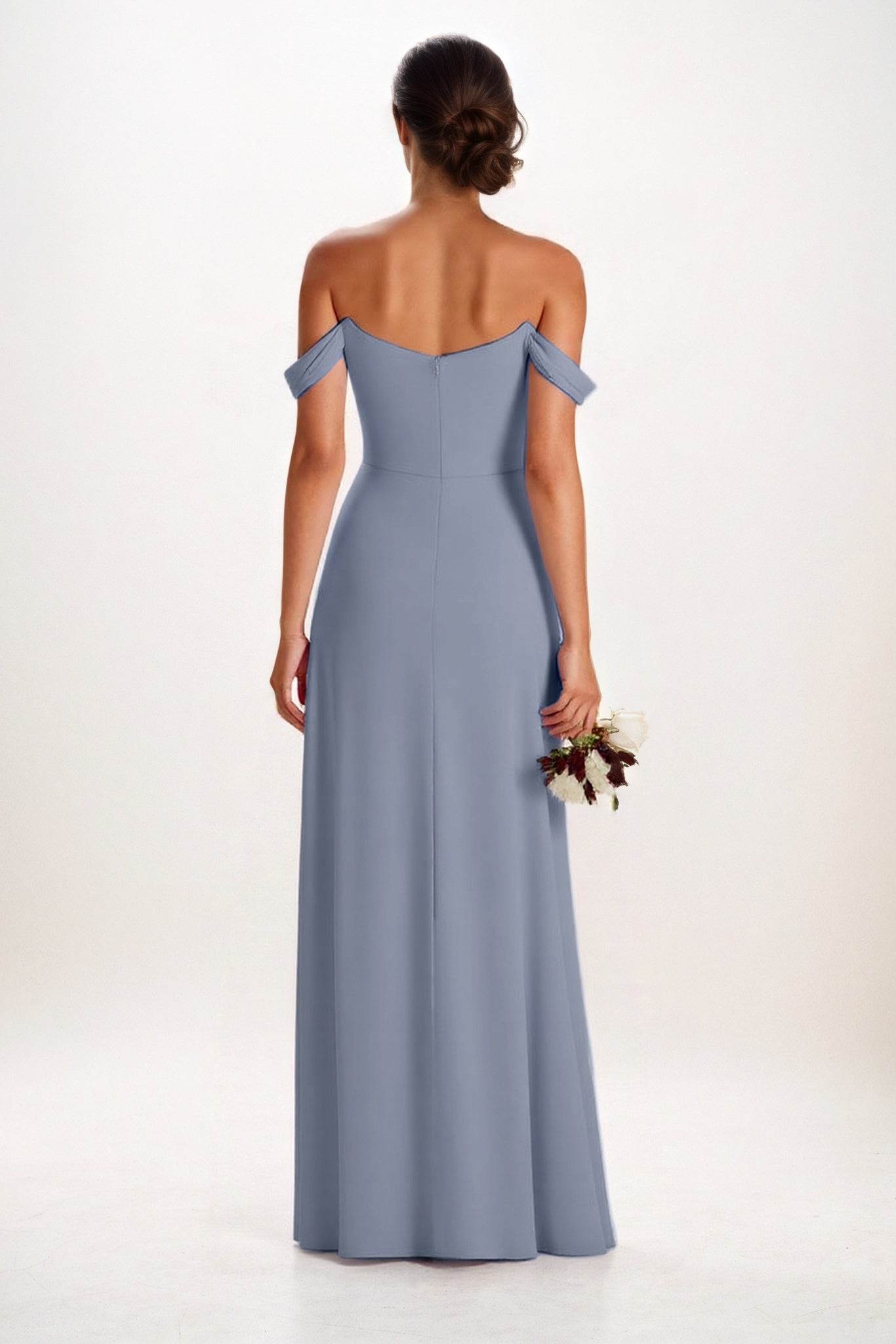 A-Line Maxi Chiffon Bridesmaid Dress CB0857