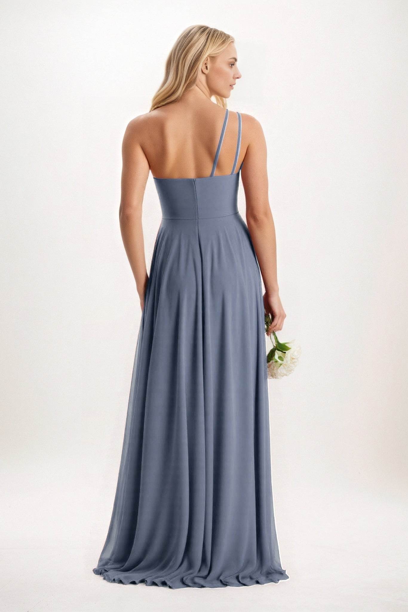 A-Line Maxi Chiffon Bridesmaid Dress CB0858