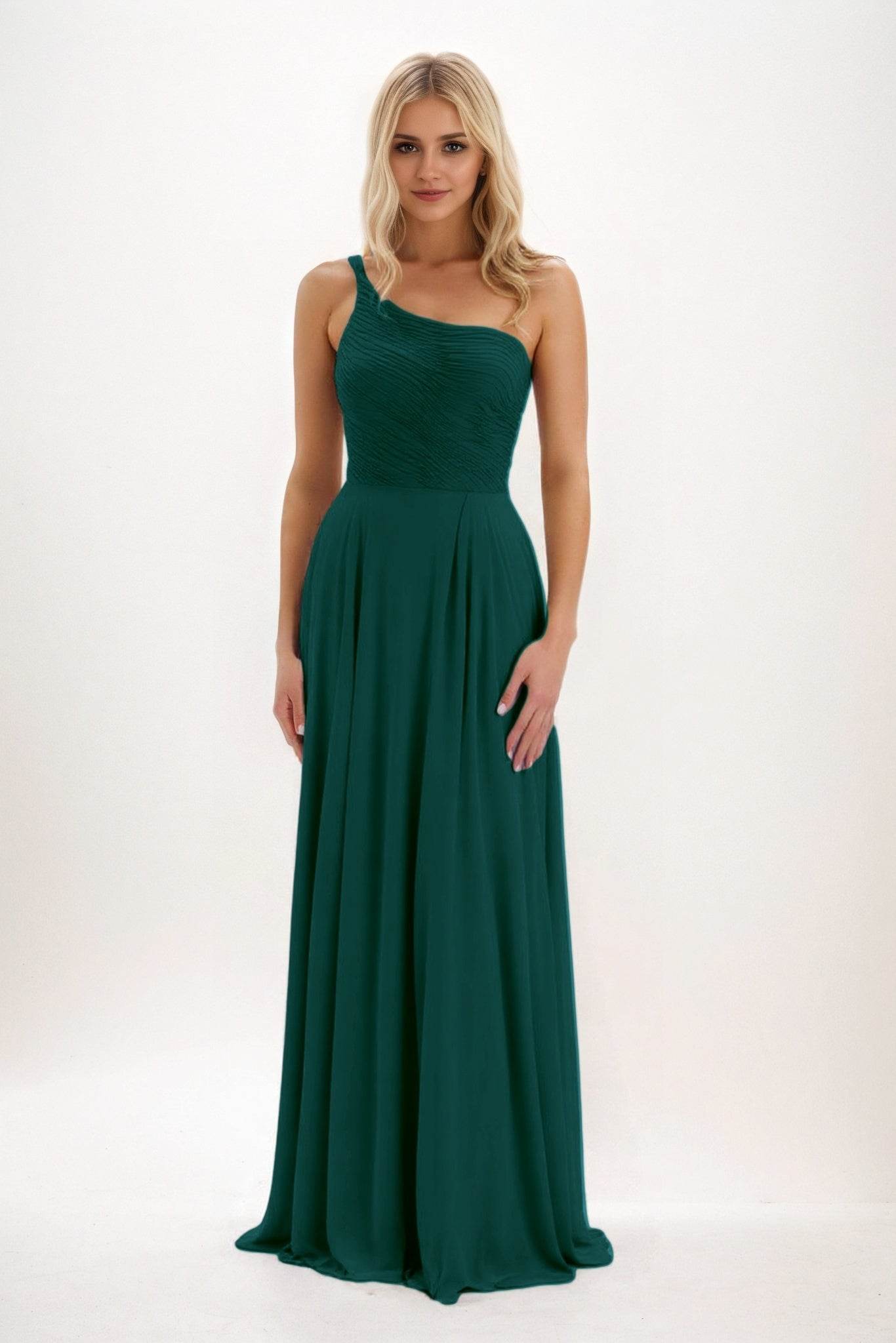 A-Line Maxi Chiffon Bridesmaid Dress CB0858