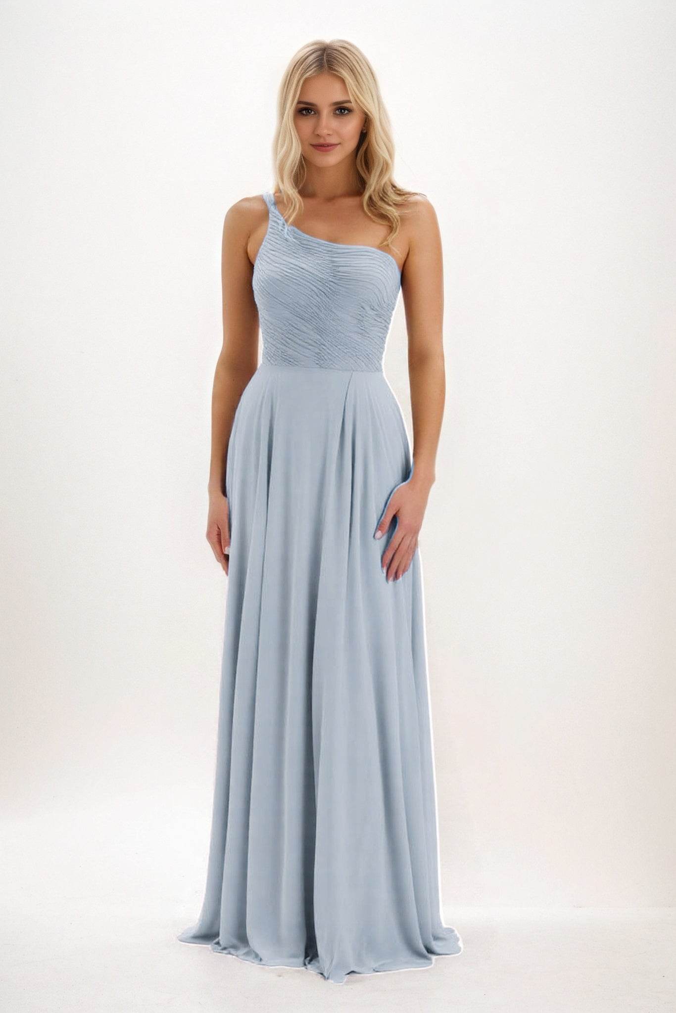 A-Line Maxi Chiffon Bridesmaid Dress CB0858