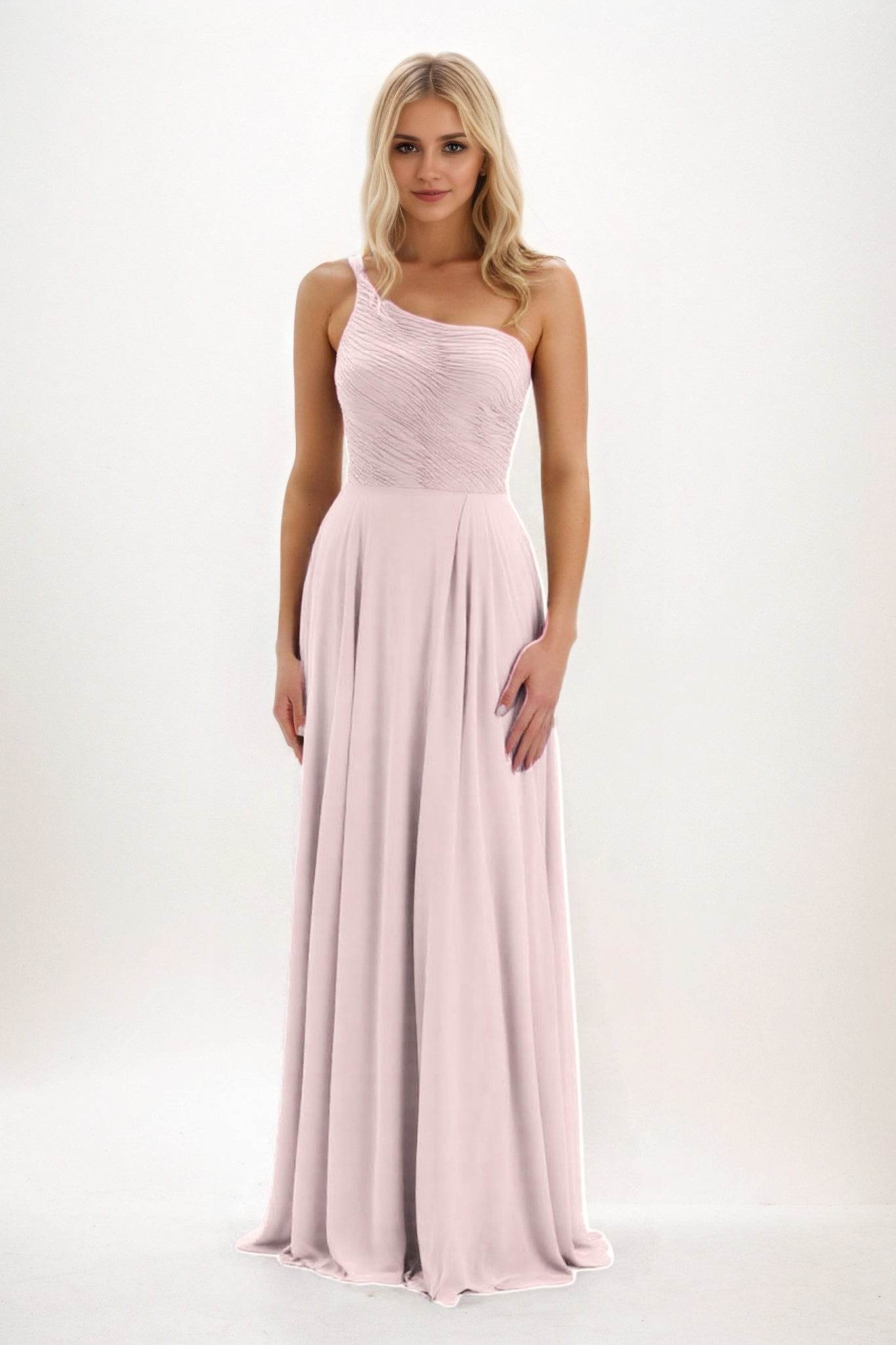 A-Line Maxi Chiffon Bridesmaid Dress CB0858