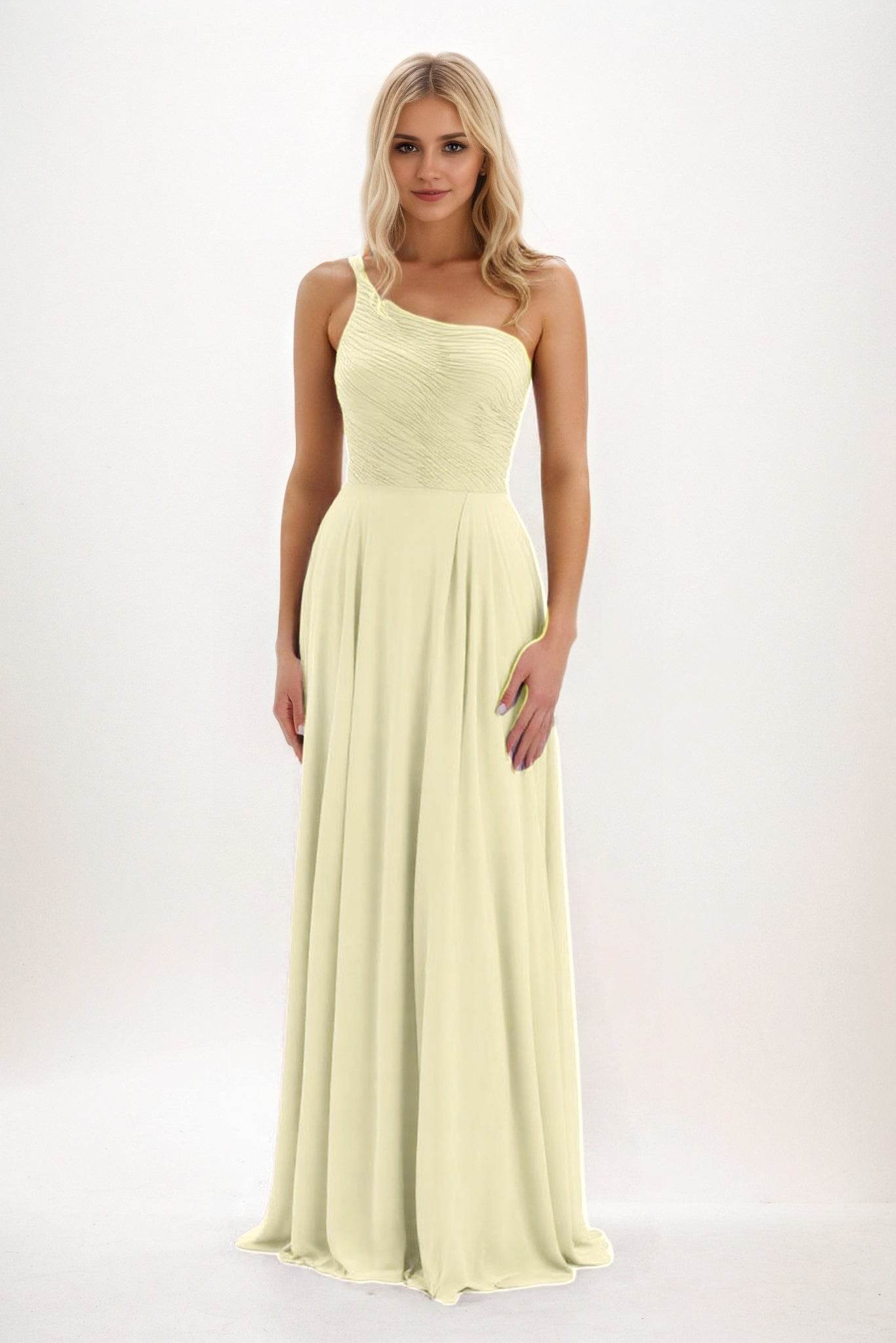 A-Line Maxi Chiffon Bridesmaid Dress CB0858