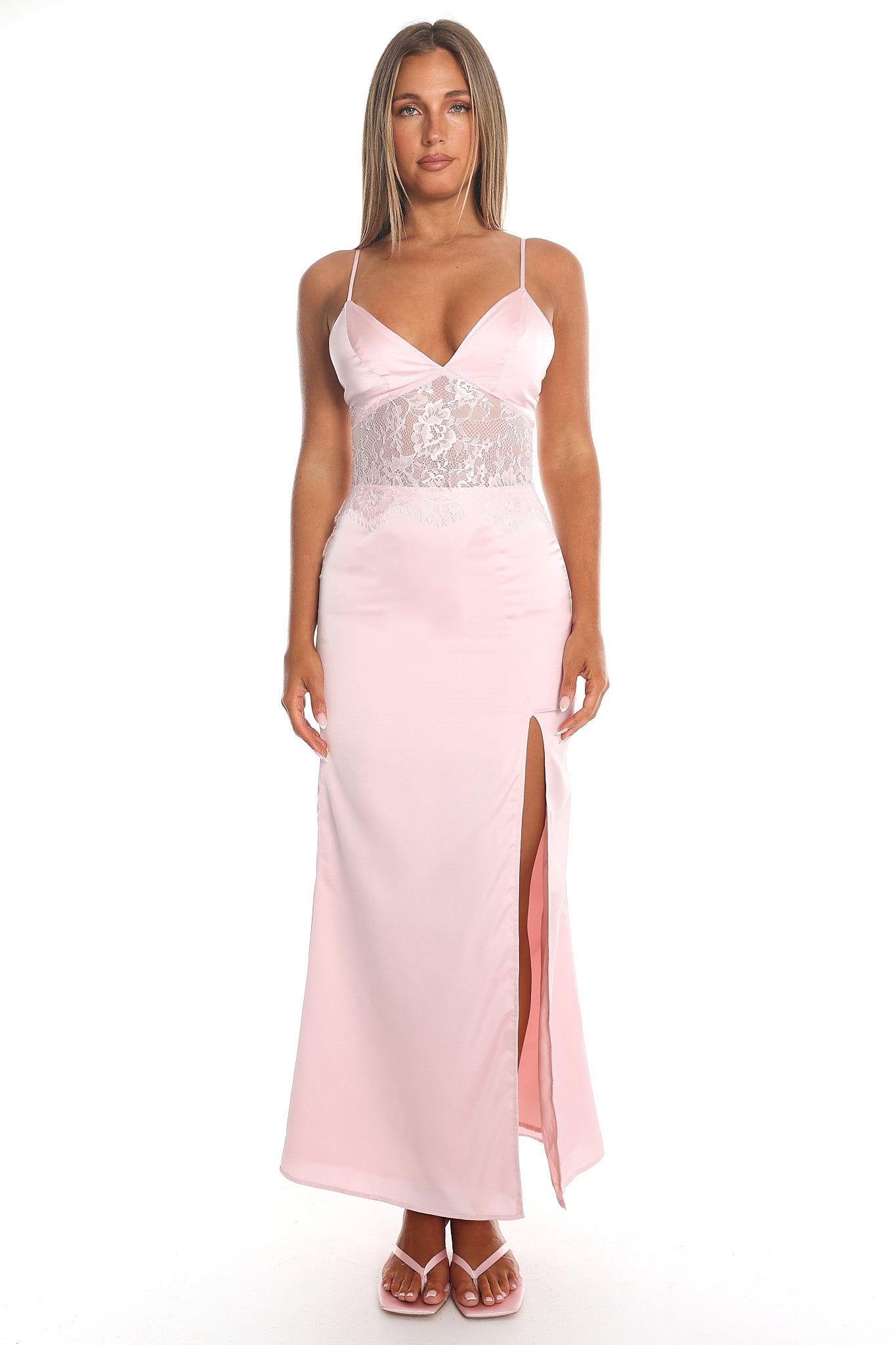 Dream Drifter Lace Maxi Dress Pink