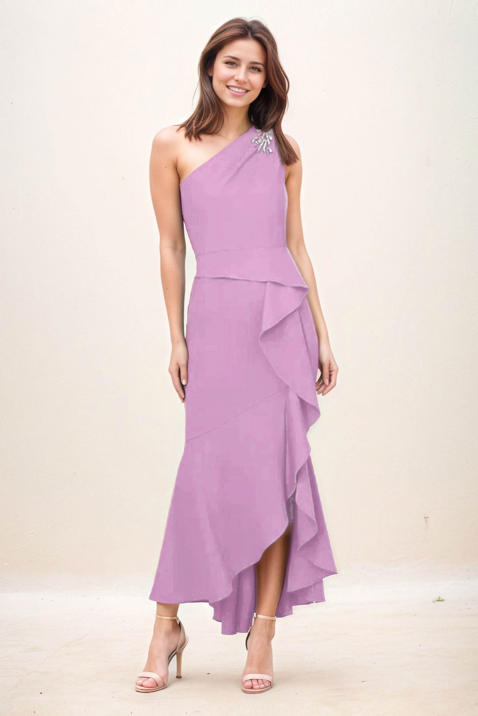 Sheath-Column Maxi Elastic Cloth Wedding Guest Dress CG0274