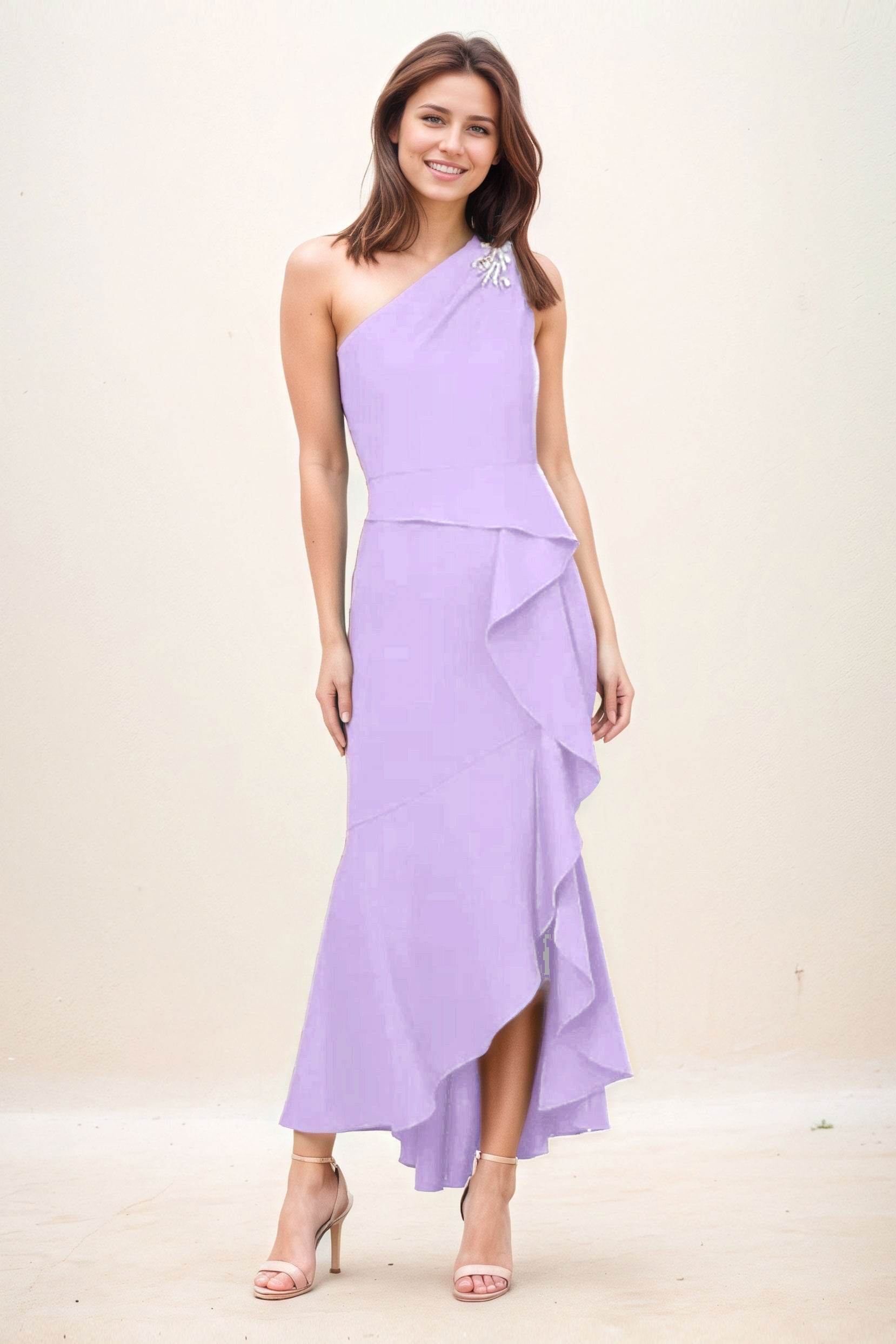 Sheath-Column Maxi Elastic Cloth Wedding Guest Dress CG0274