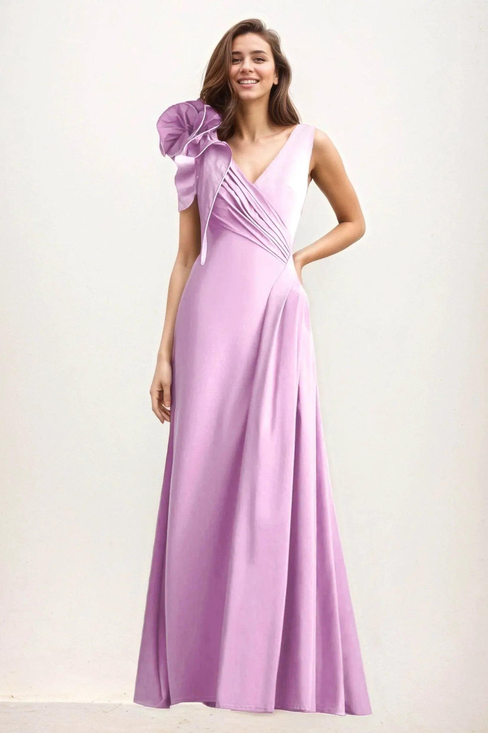 A-Line Maxi Elastic Cloth Wedding Guest Dress CG0275