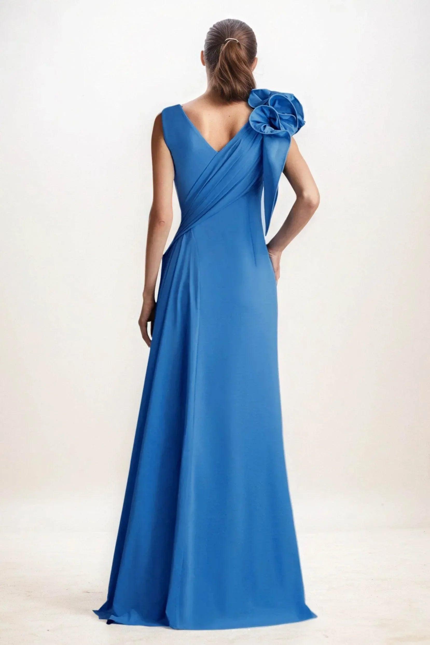A-Line Maxi Elastic Cloth Wedding Guest Dress CG0275