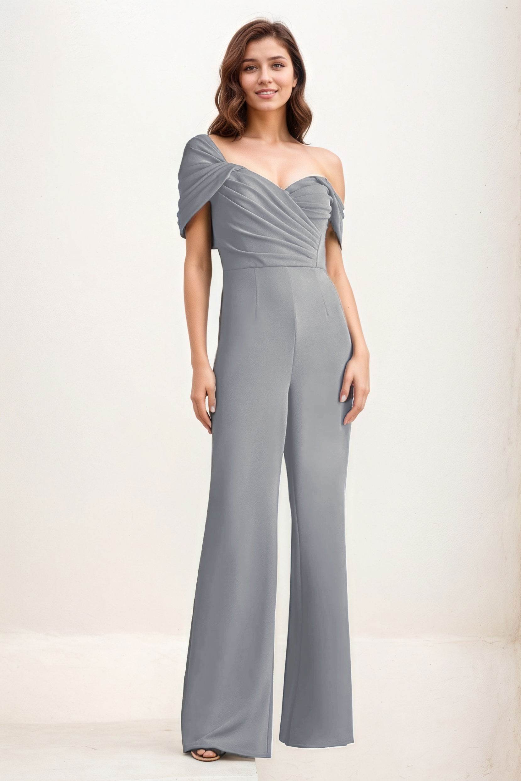 Jumpsuit Maxi Elastic Cloth Wedding Guest Dress CG0276