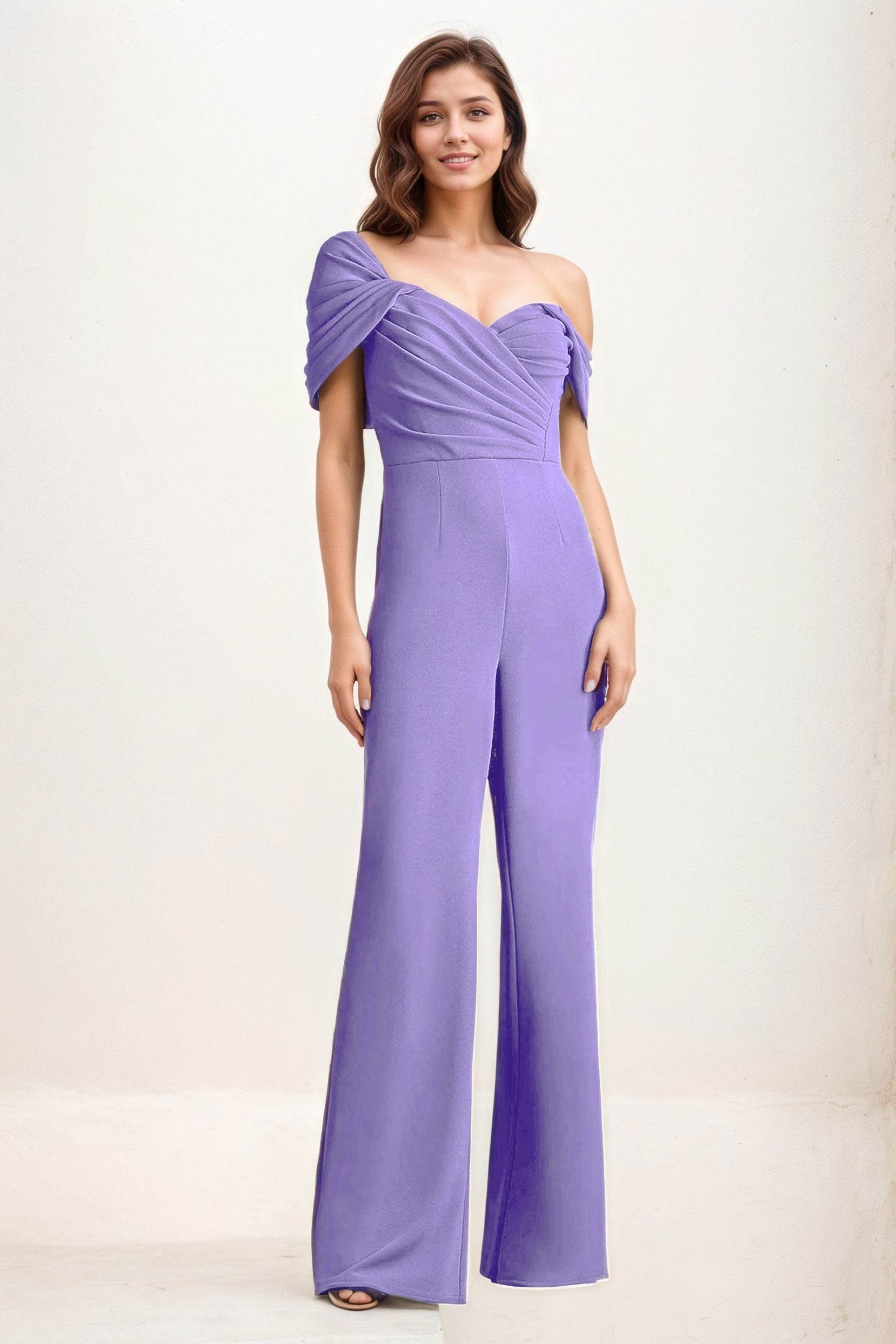Jumpsuit Maxi Elastic Cloth Wedding Guest Dress CG0276