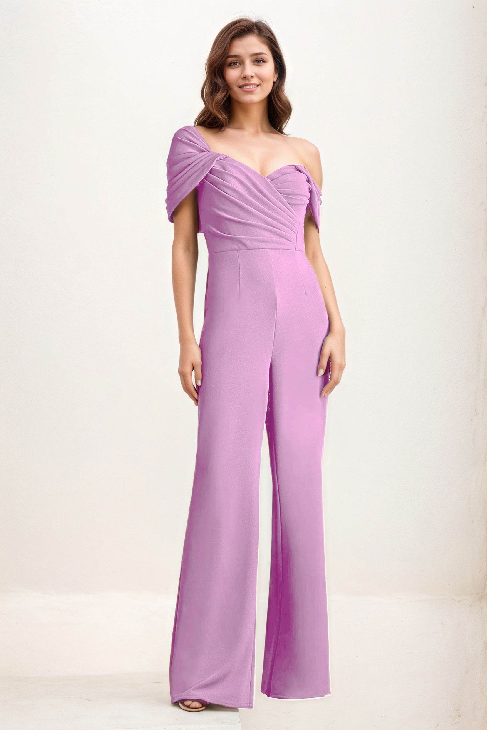 Jumpsuit Maxi Elastic Cloth Wedding Guest Dress CG0276