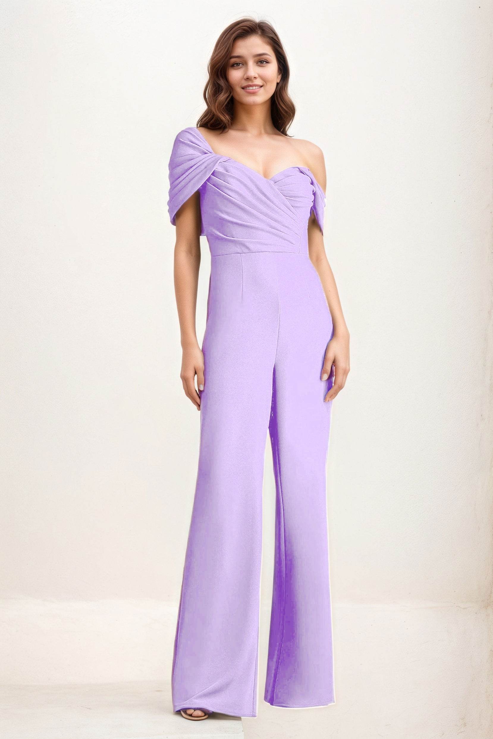 Jumpsuit Maxi Elastic Cloth Wedding Guest Dress CG0276